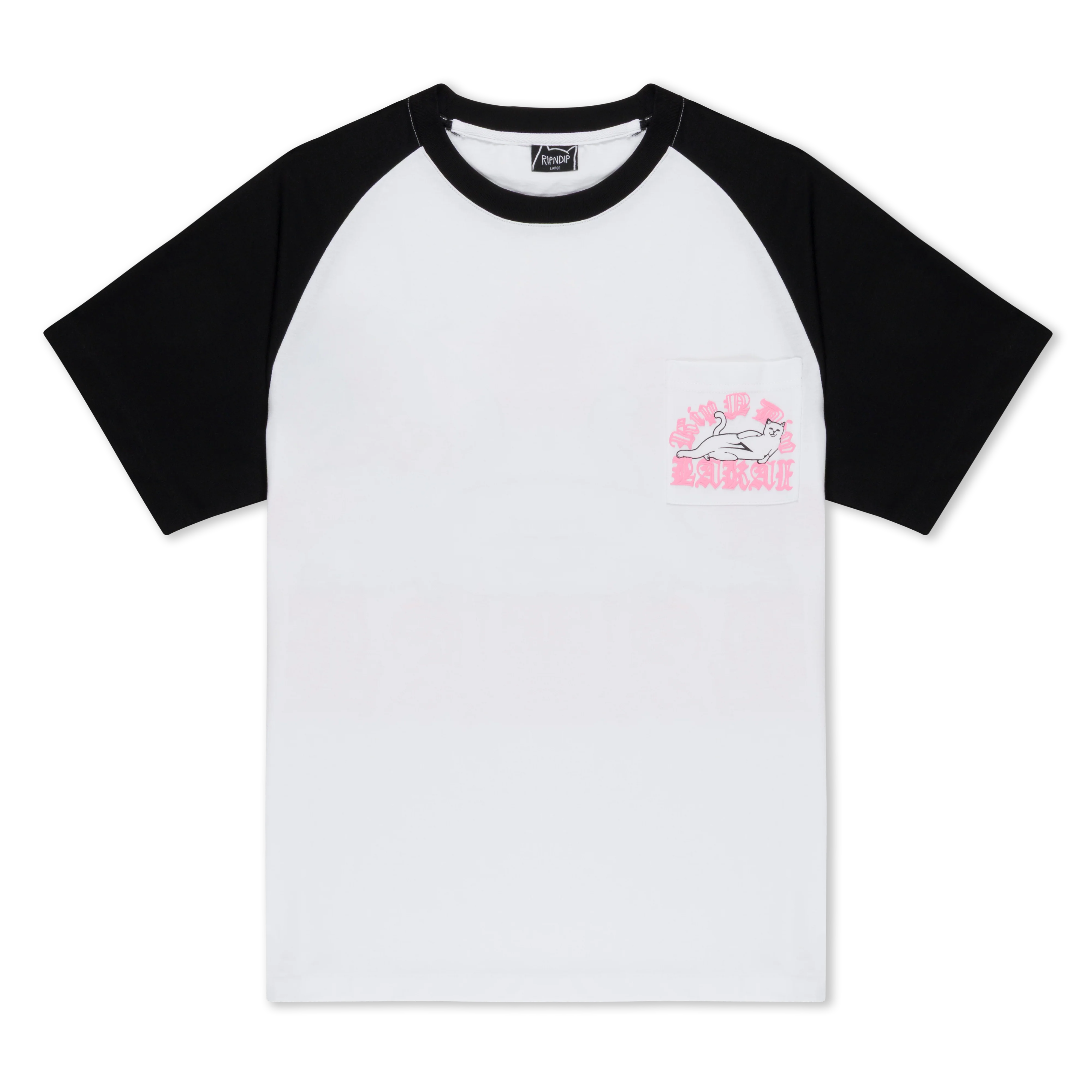 Lakai + Ripndip Raglan Pocket Tee (White/Black)