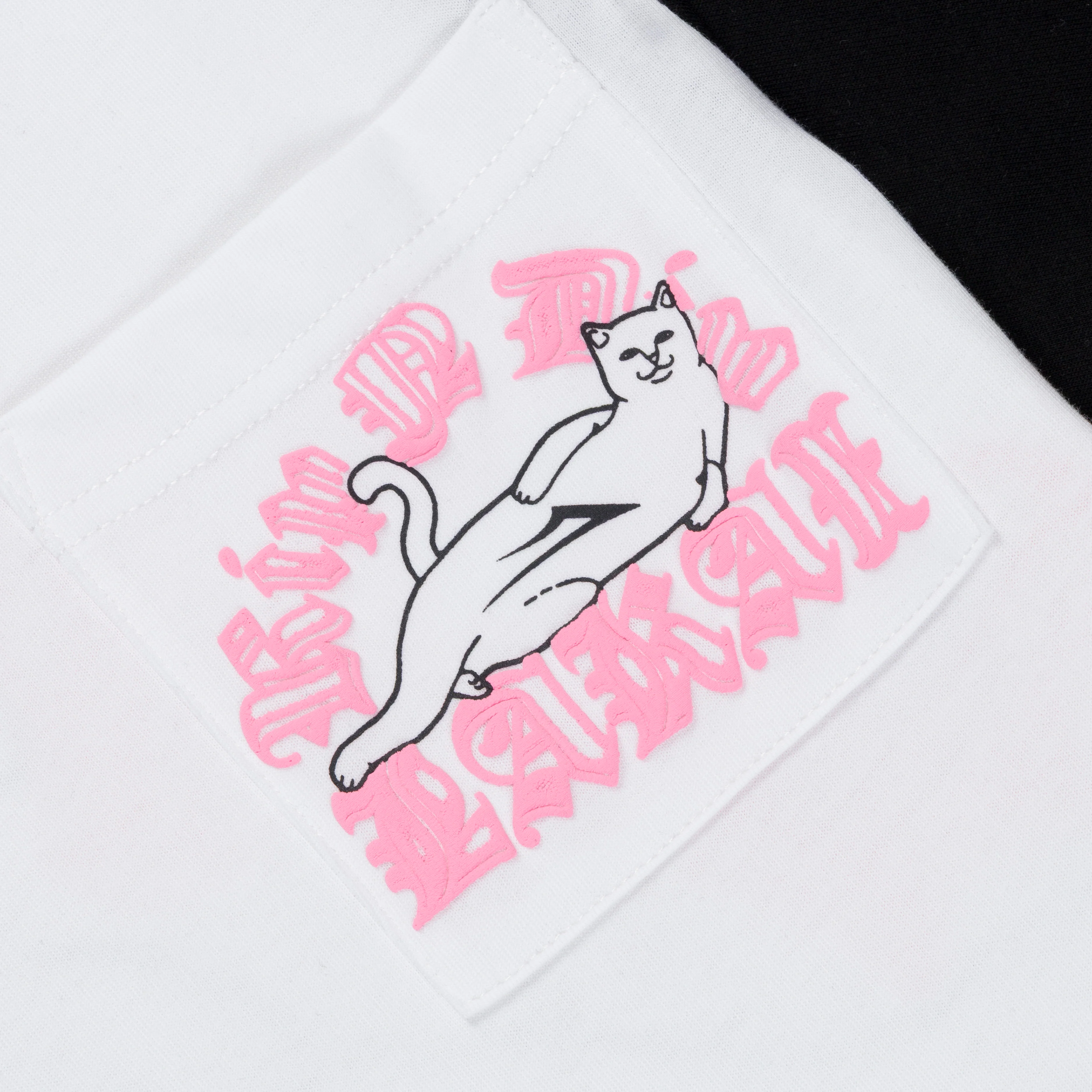 Lakai + Ripndip Raglan Pocket Tee (White/Black) - Image 2