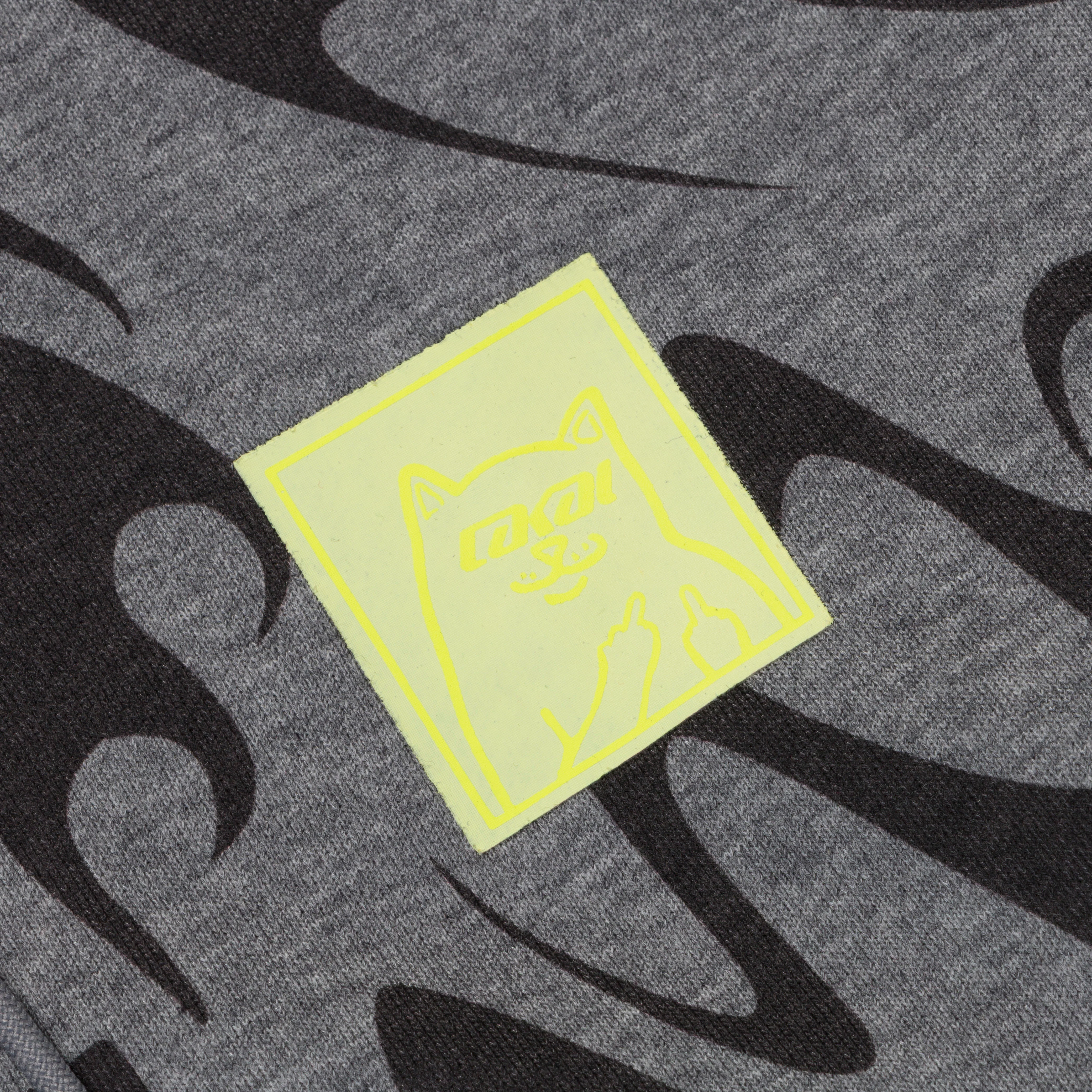 Lakai + Ripndip Flame Zip Up Hoodie (Gray) - Image 3