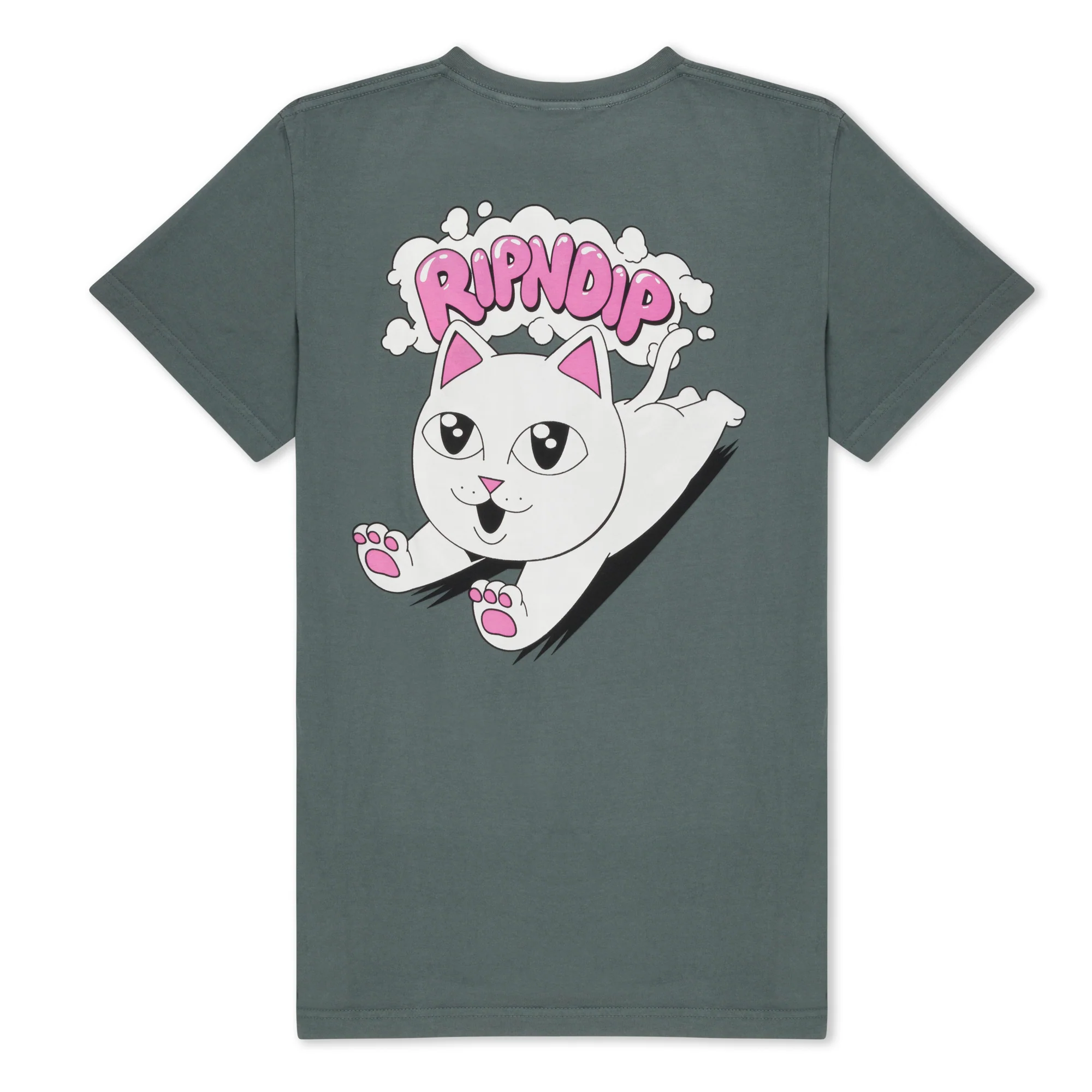 Leaping Kitty Tee (Charcoal) - Image 2