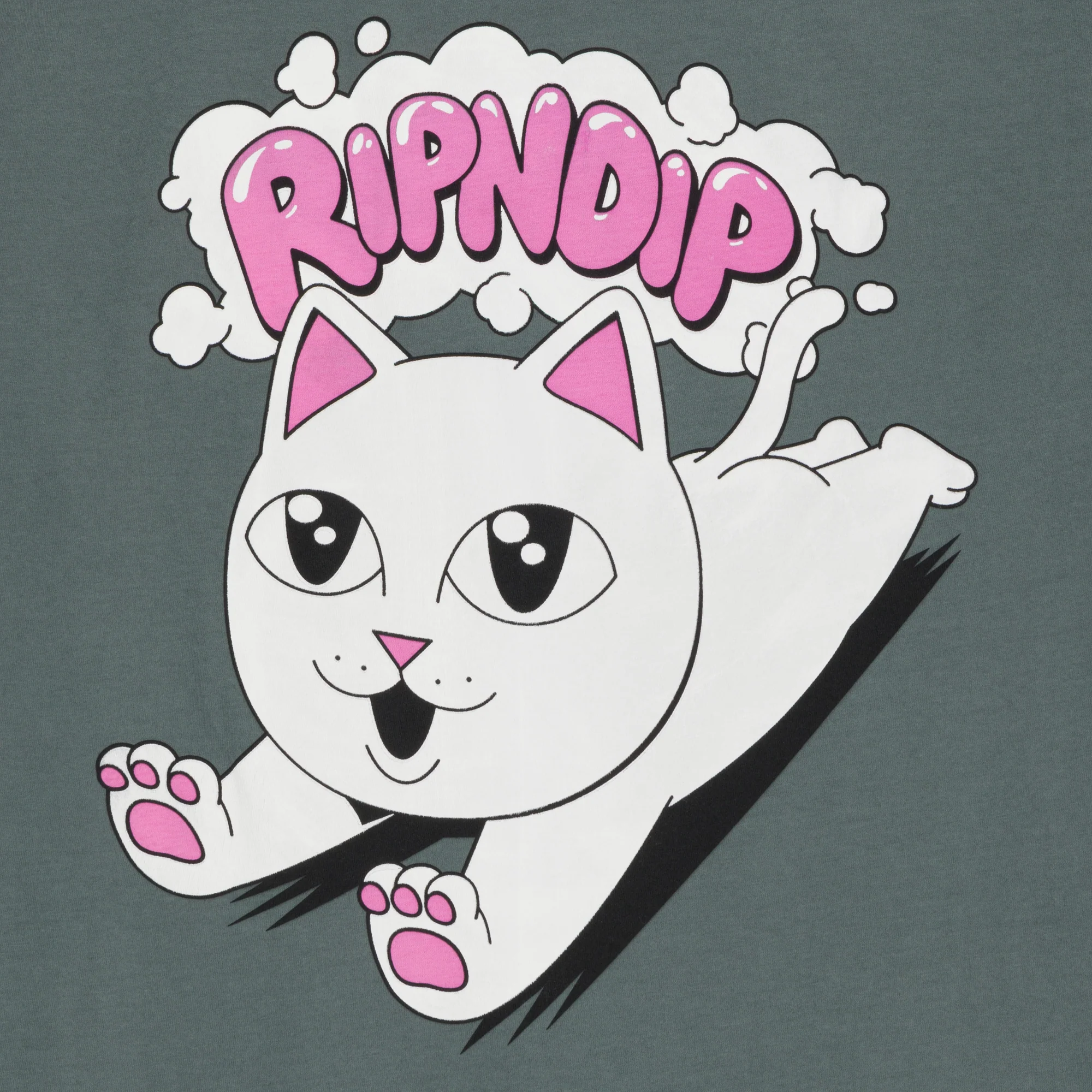 Leaping Kitty Tee (Charcoal) - Image 4