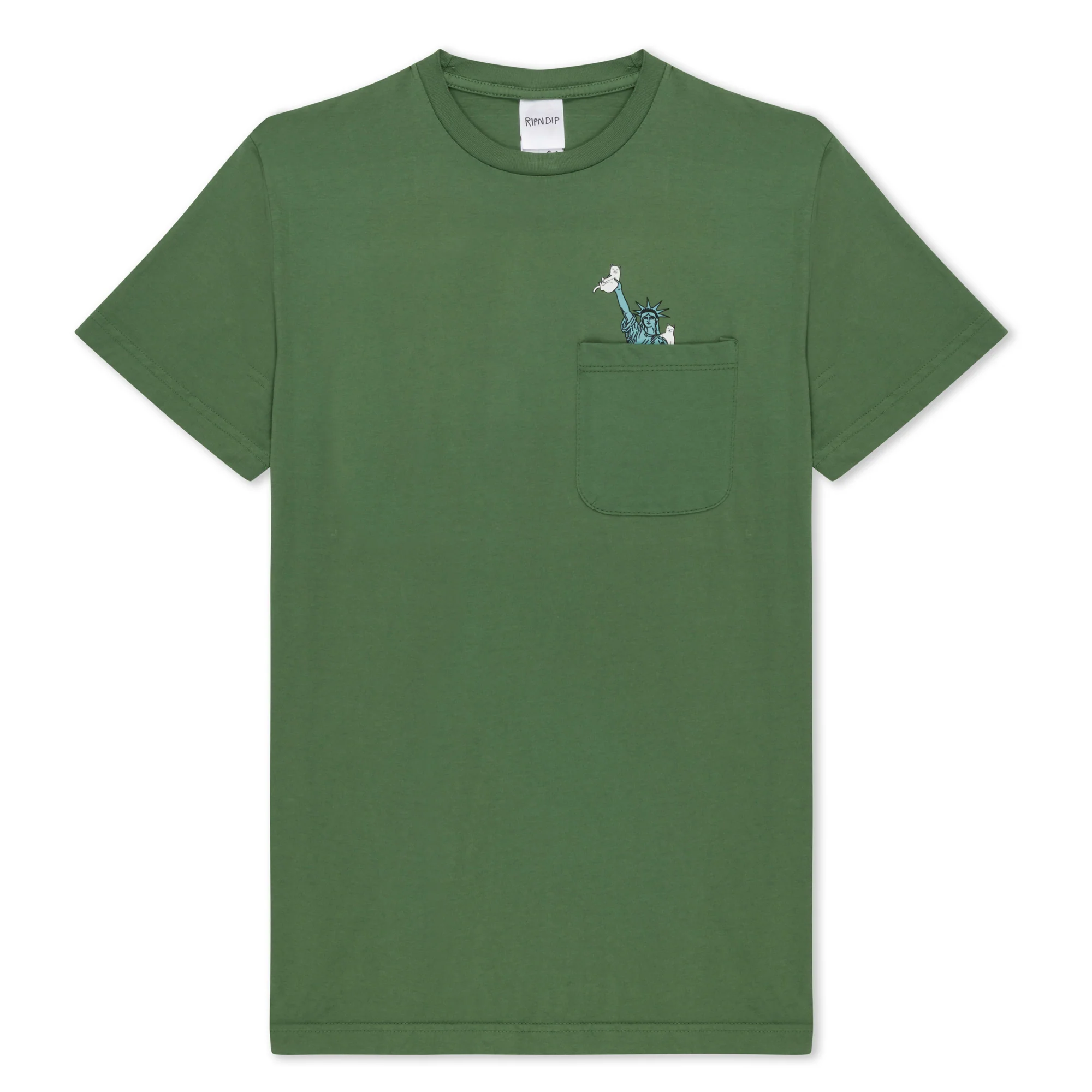 Liberty Pocket Tee (Olive) - Image 2
