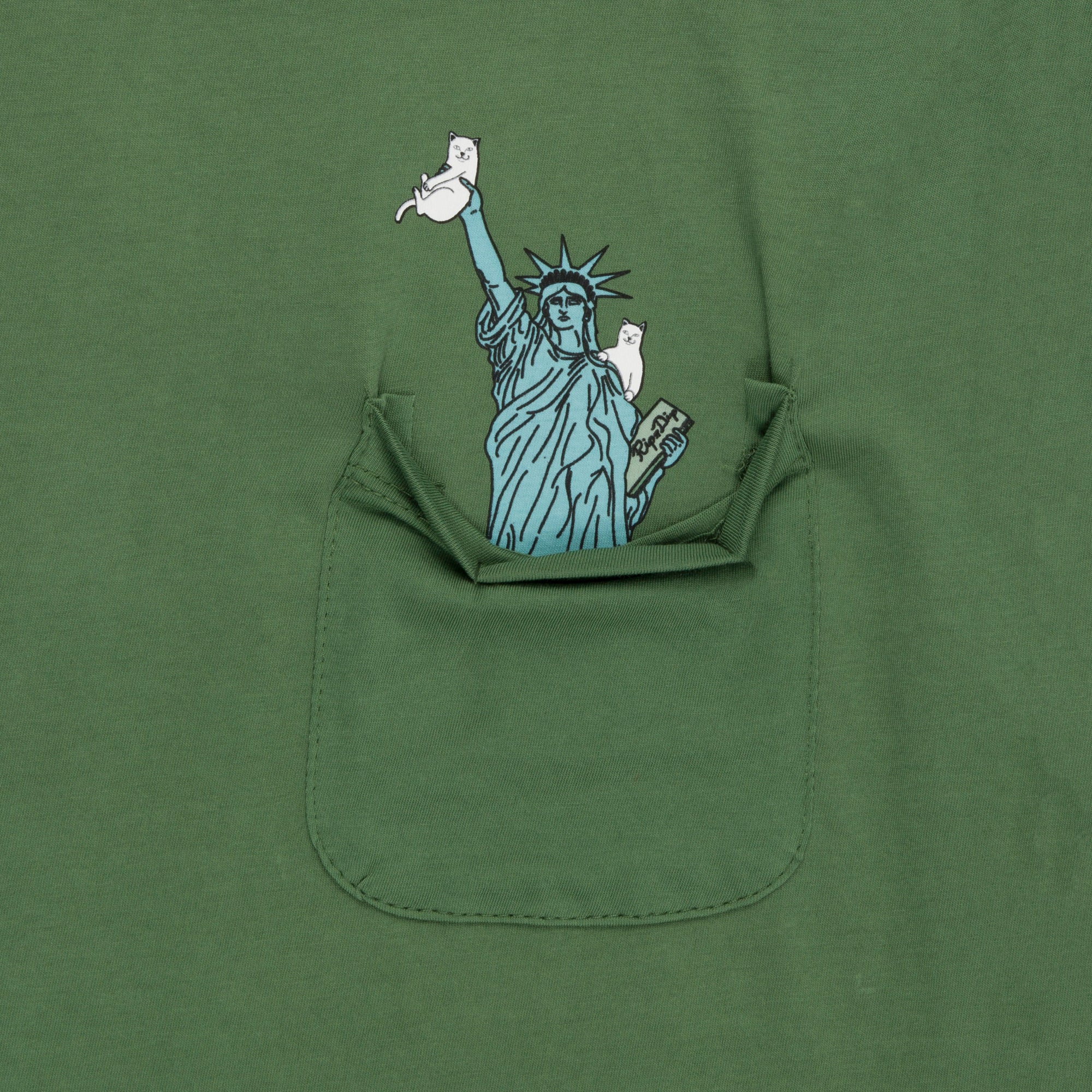 Liberty Pocket Tee (Olive) - Image 3