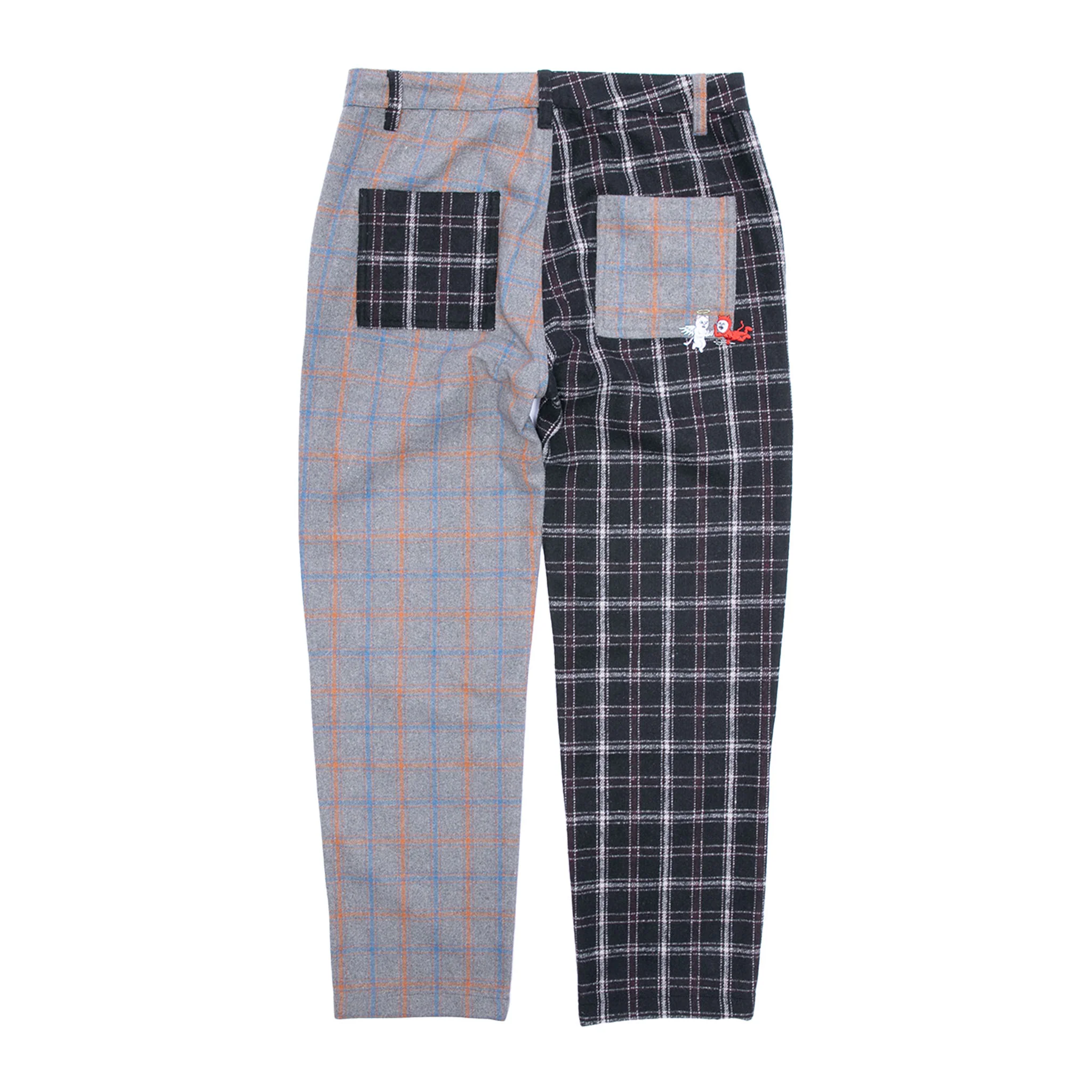 Limbo Split Plaid Flannel Pants (Dark Brown) - Image 3