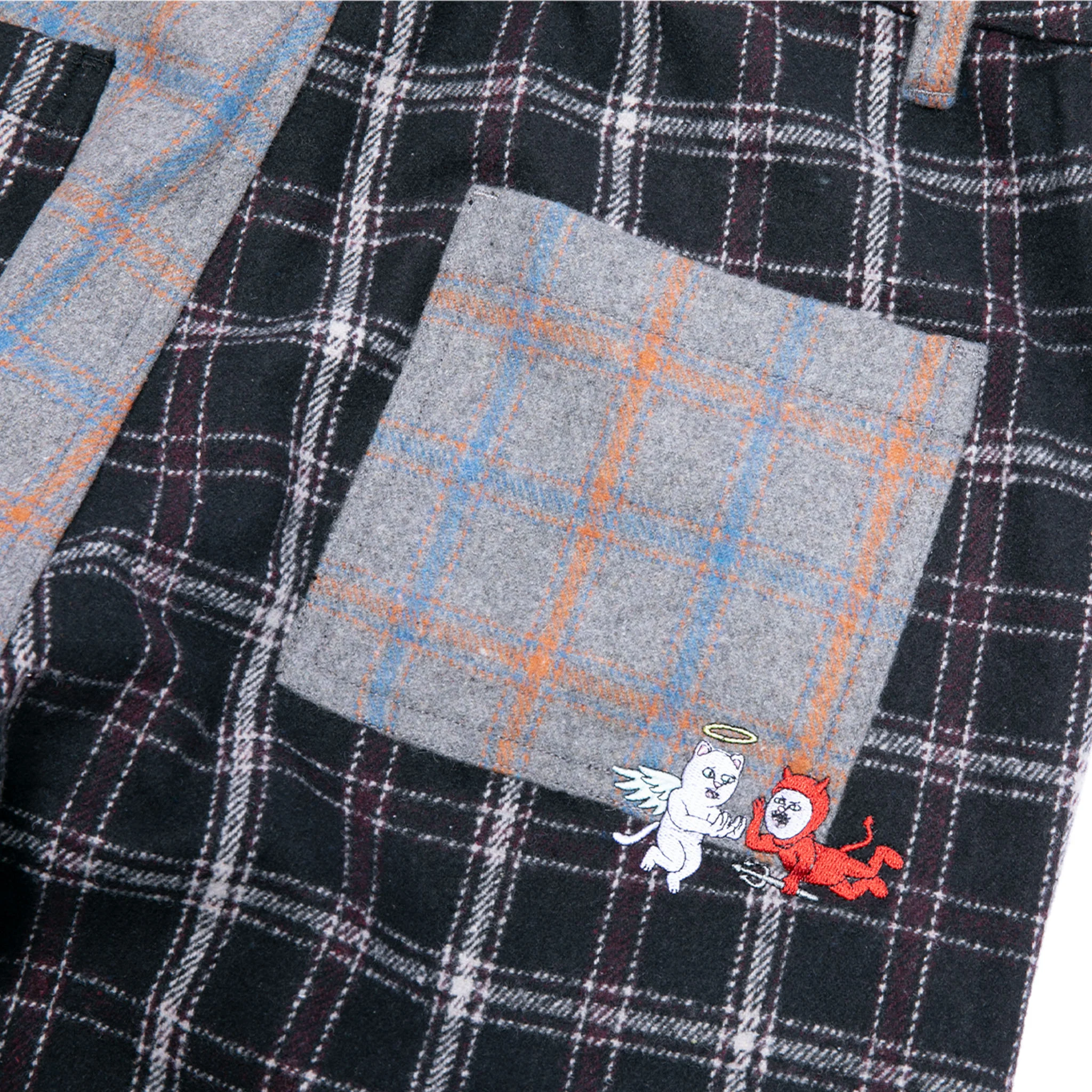 Limbo Split Plaid Flannel Pants (Dark Brown) - Image 4