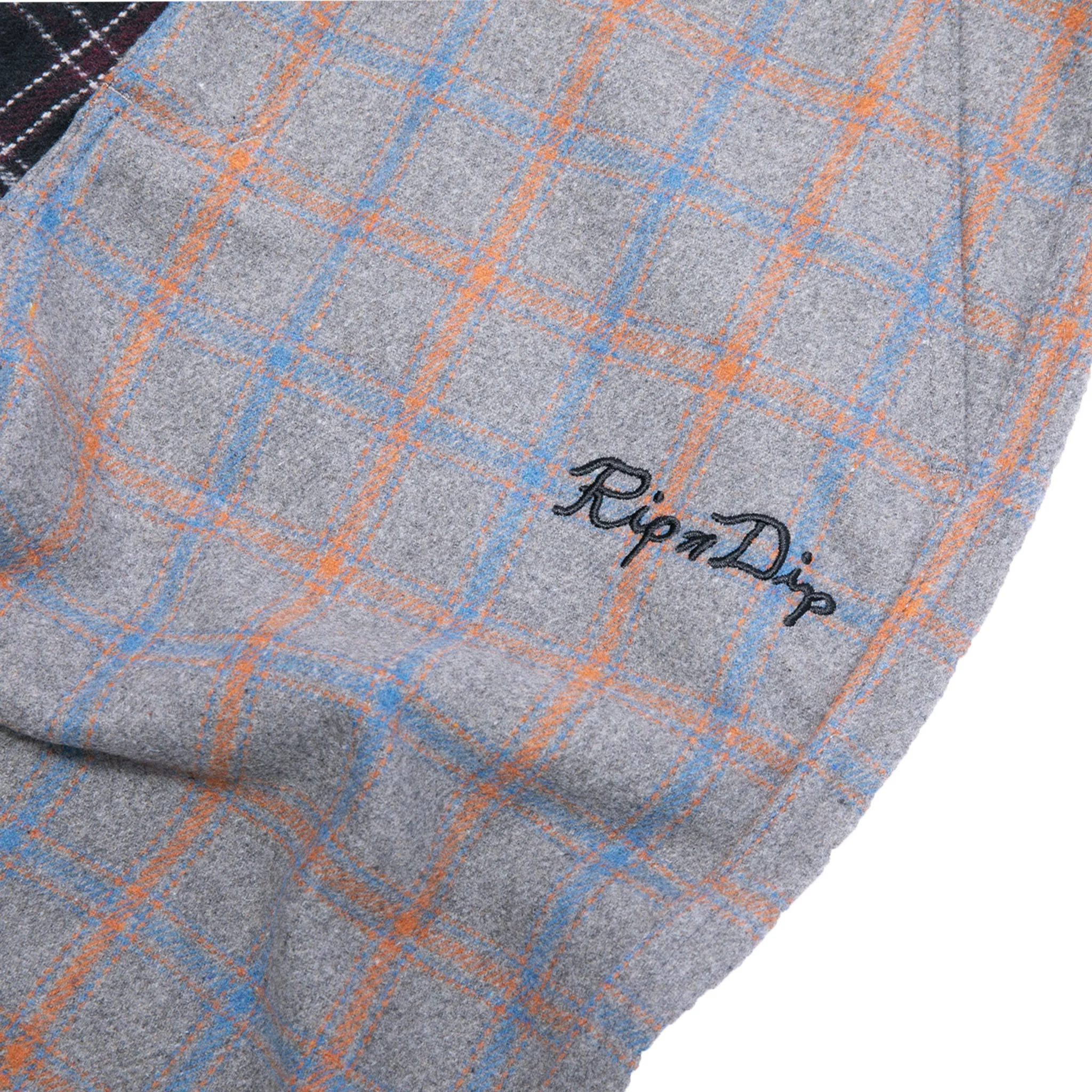 Limbo Split Plaid Flannel Pants (Dark Brown) - Image 6