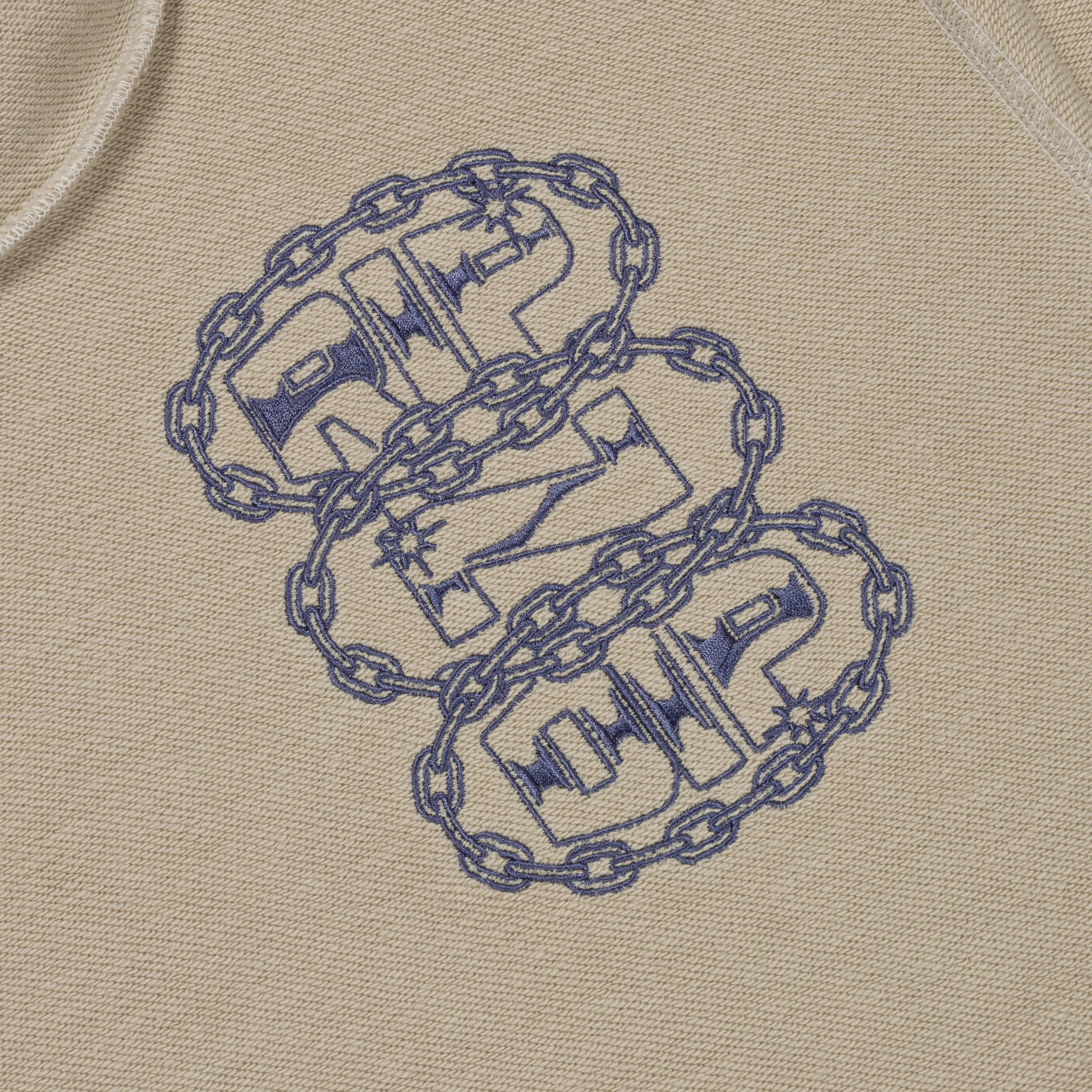Linked Up Reverse Stitched Hoodie (Khaki) - Image 7