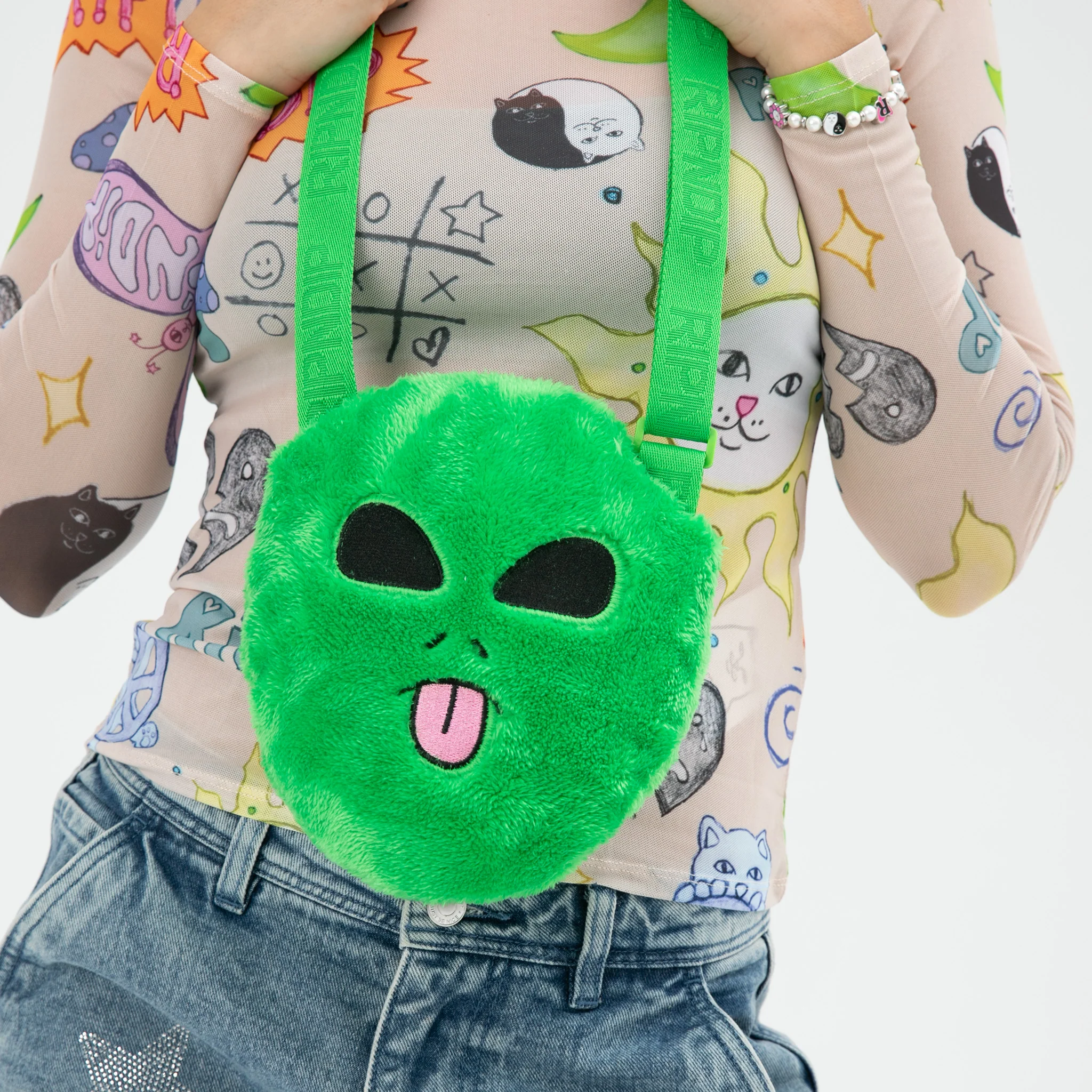 Lord Alien Sherpa Crossbody Bag (Green) - Image 3