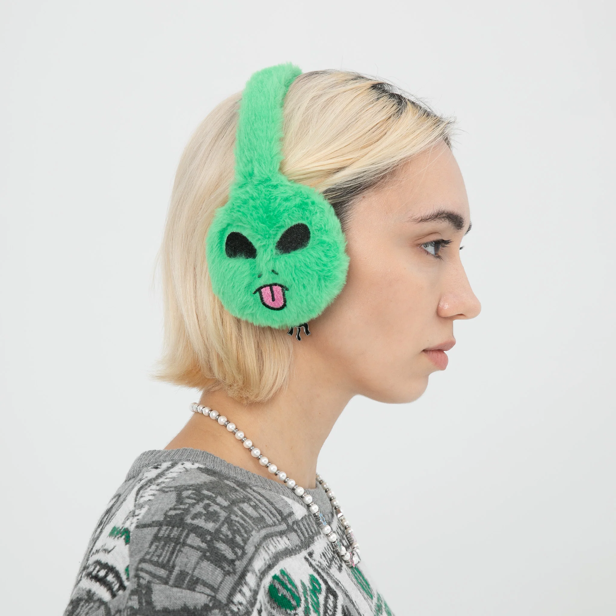 Lord Alien Sherpa Earmuffs (Green) - Image 2