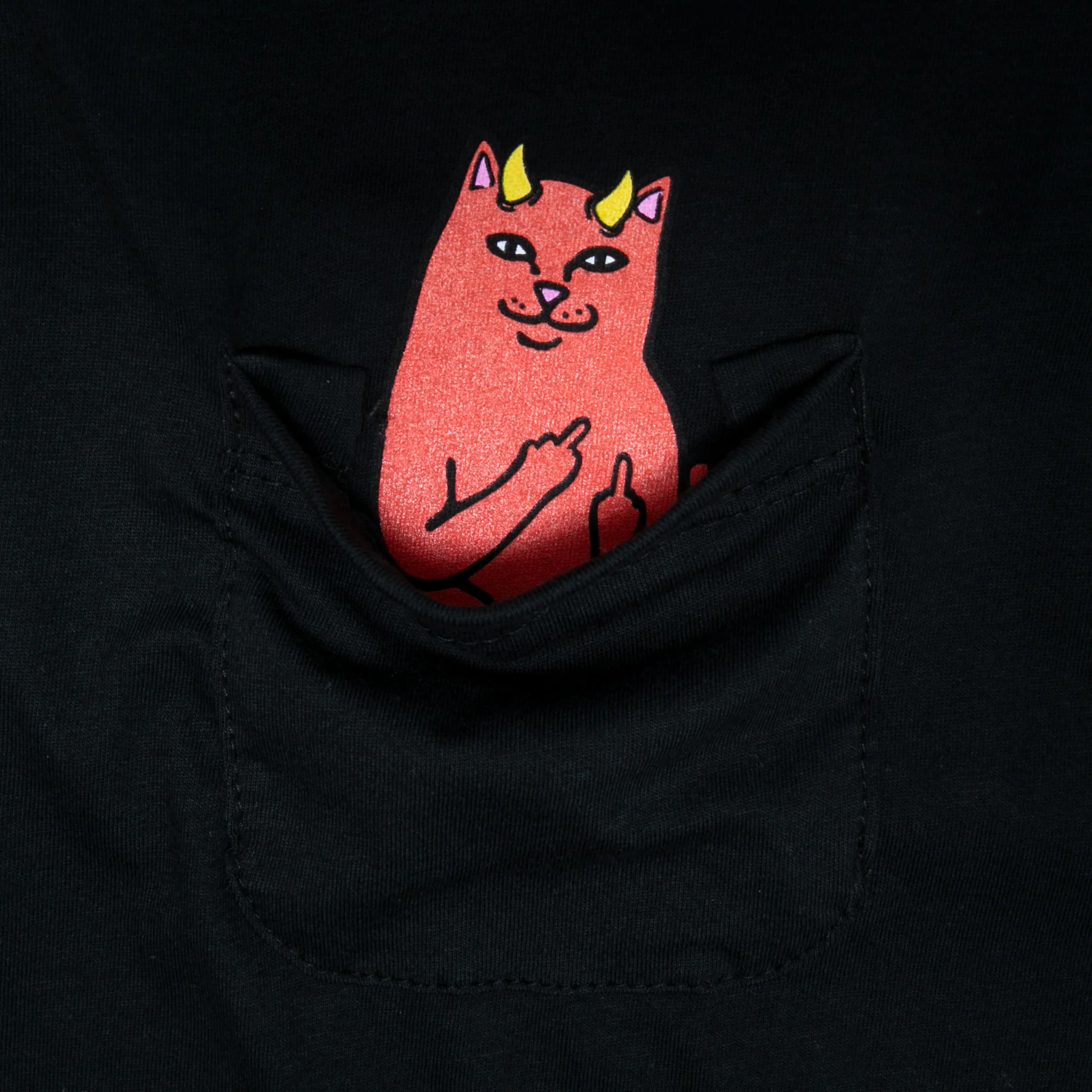 Lord Devil Pocket Crop Tee (Black) - Image 4