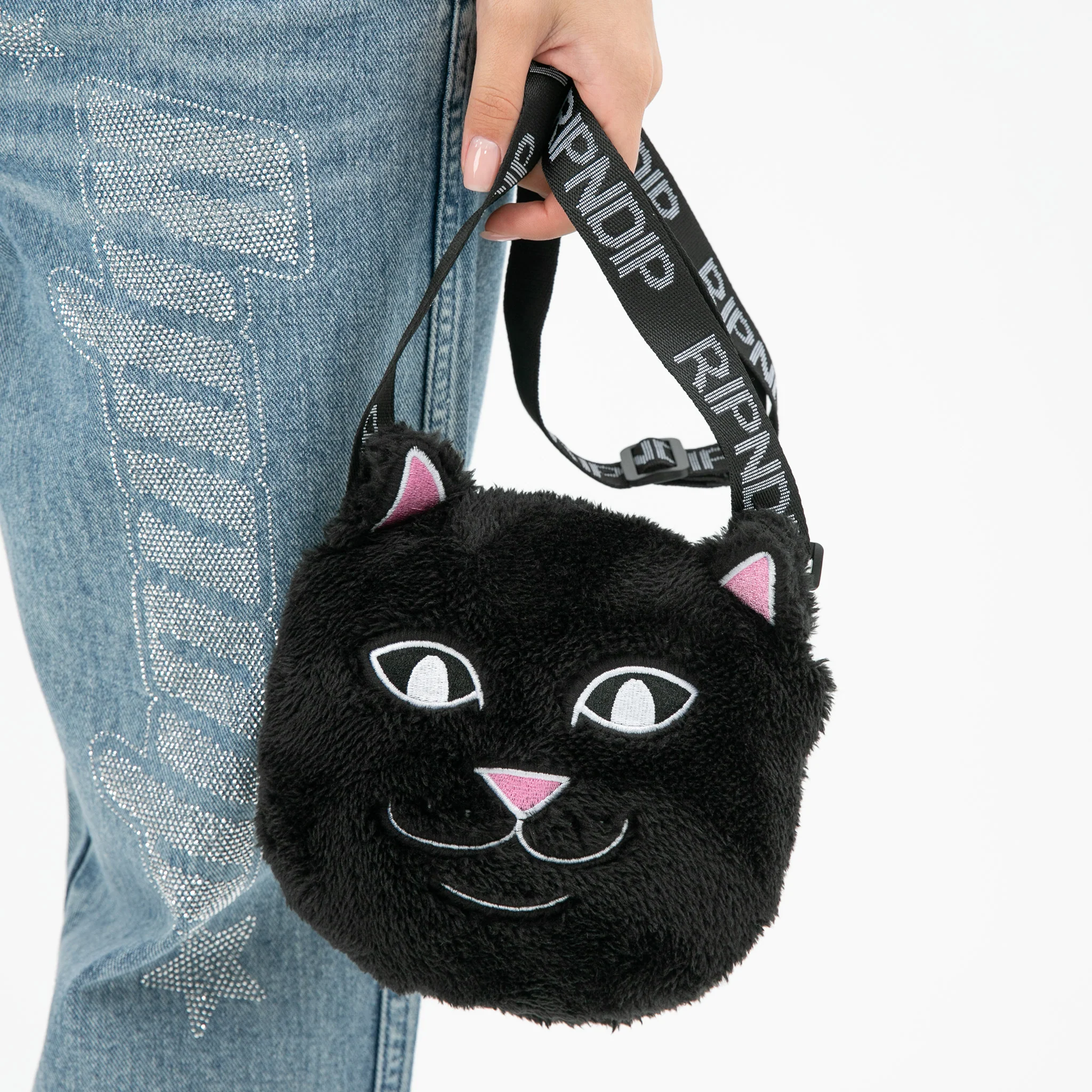 Lord Jermal Sherpa Crossbody Bag (Black) - Image 3