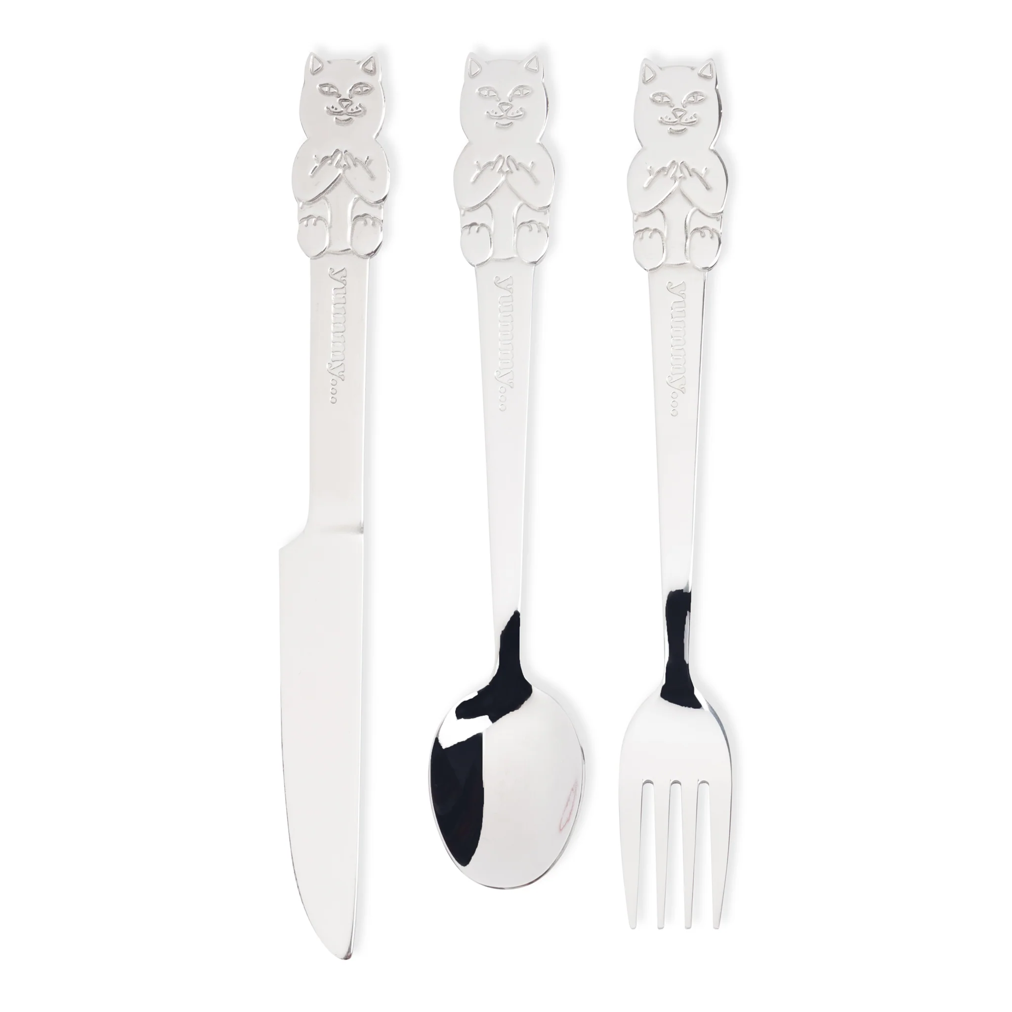 Lord Nermal 3 PC Cutlery Set (Silver) - Image 2