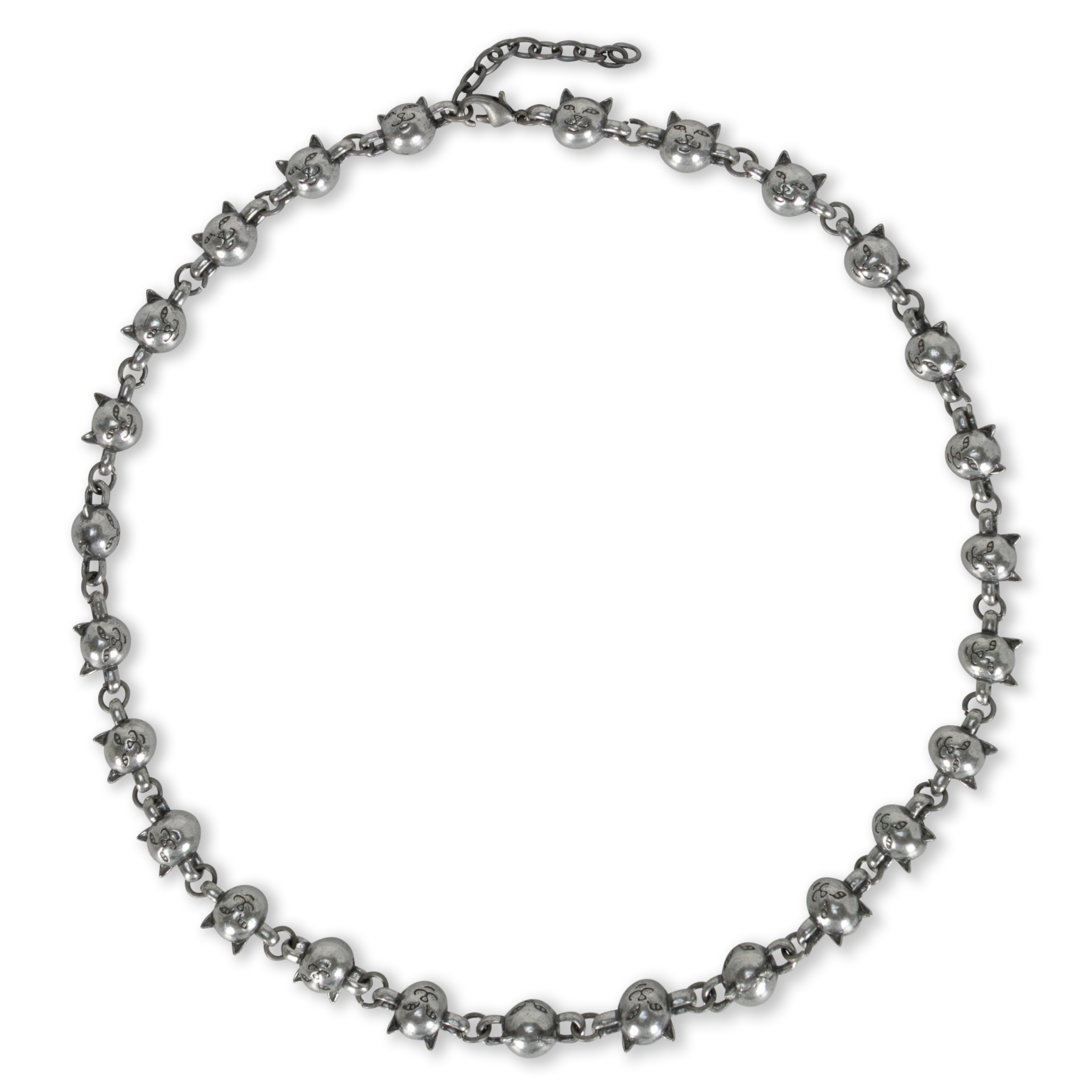 Lord Nermal Ball and Chain Necklace (Silver)