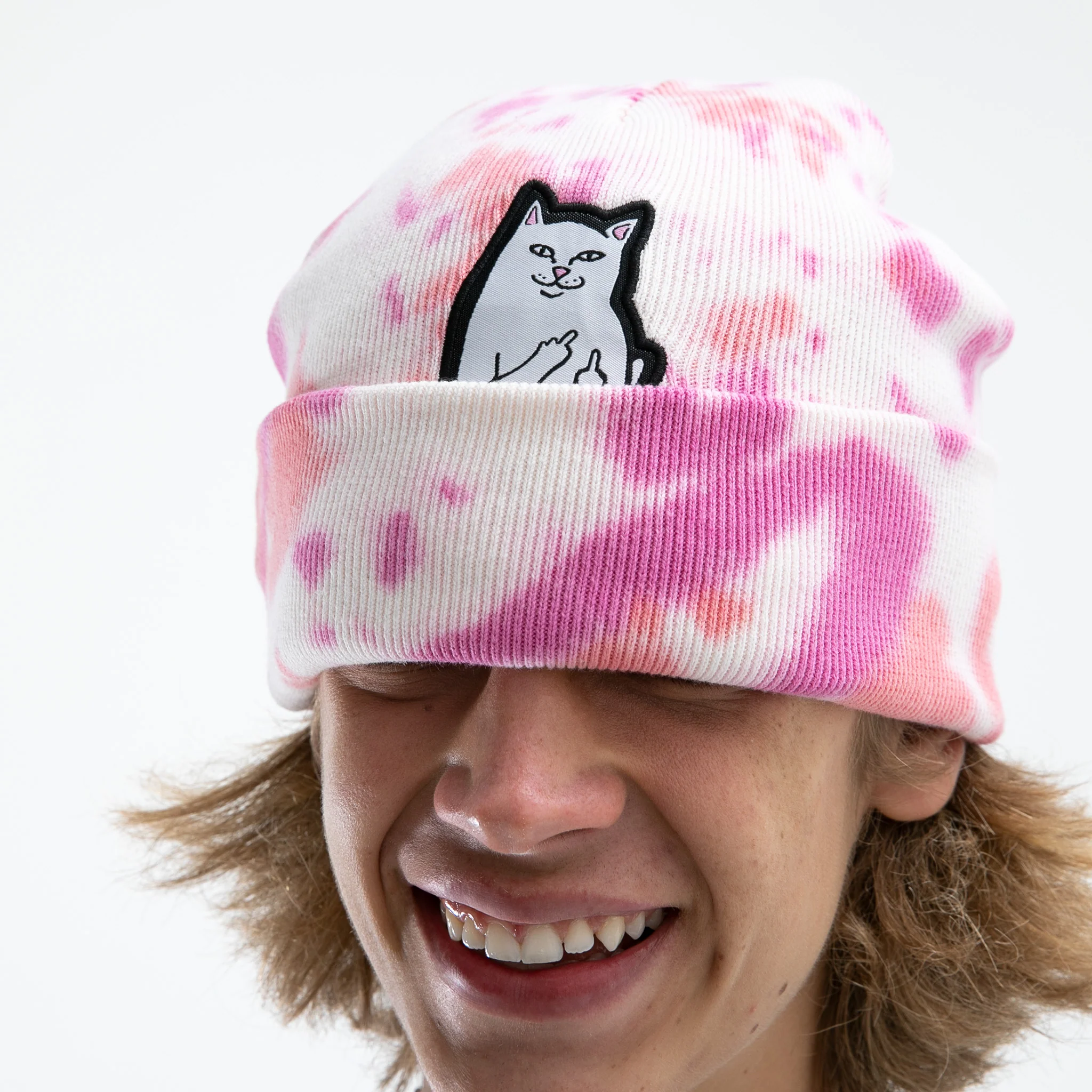 Lord Nermal Beanie (Pink Tie Dye) - Image 2