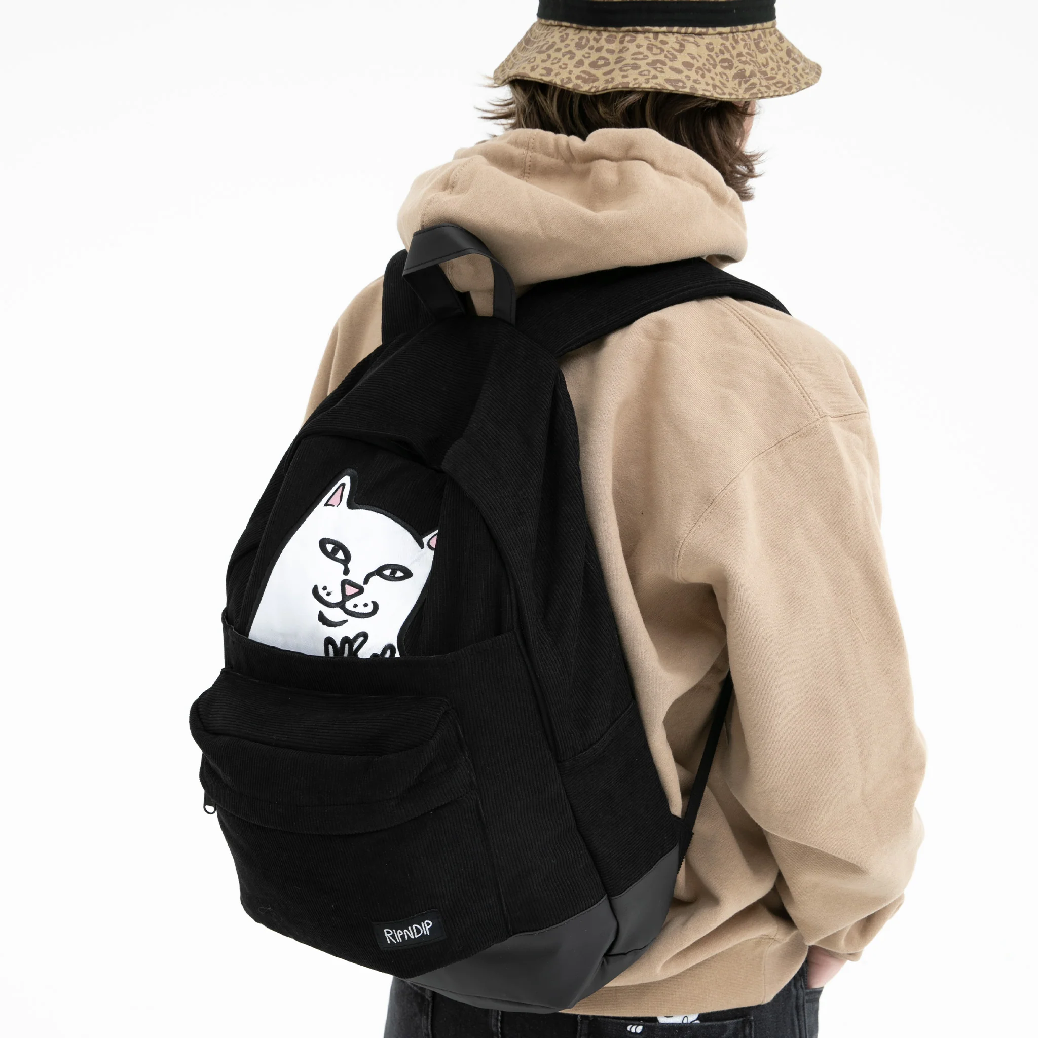 Lord Nermal Corduroy Backpack (Black) - Image 2