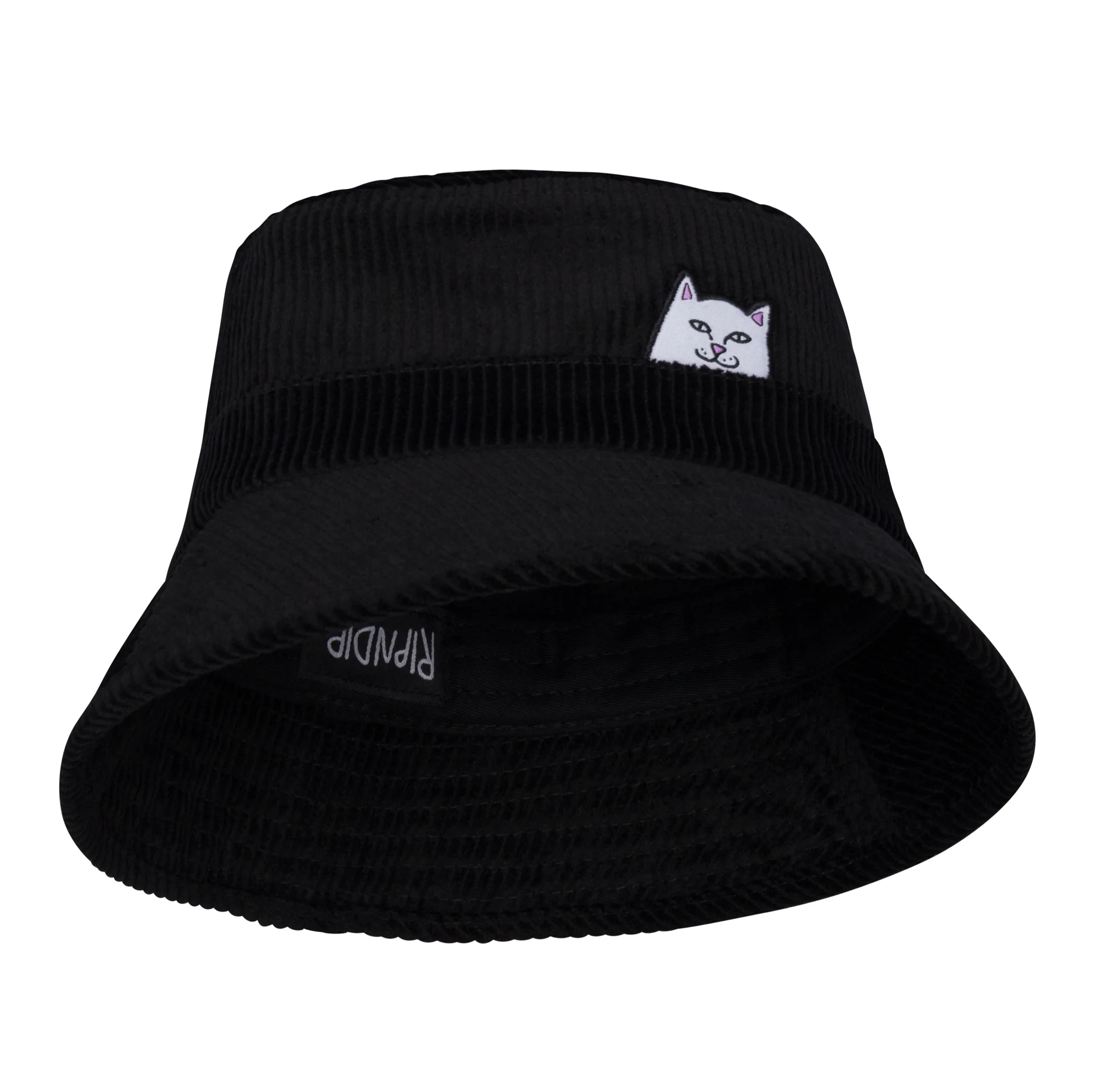 Lord Nermal Corduroy Bucket Hat (Black) - Image 4