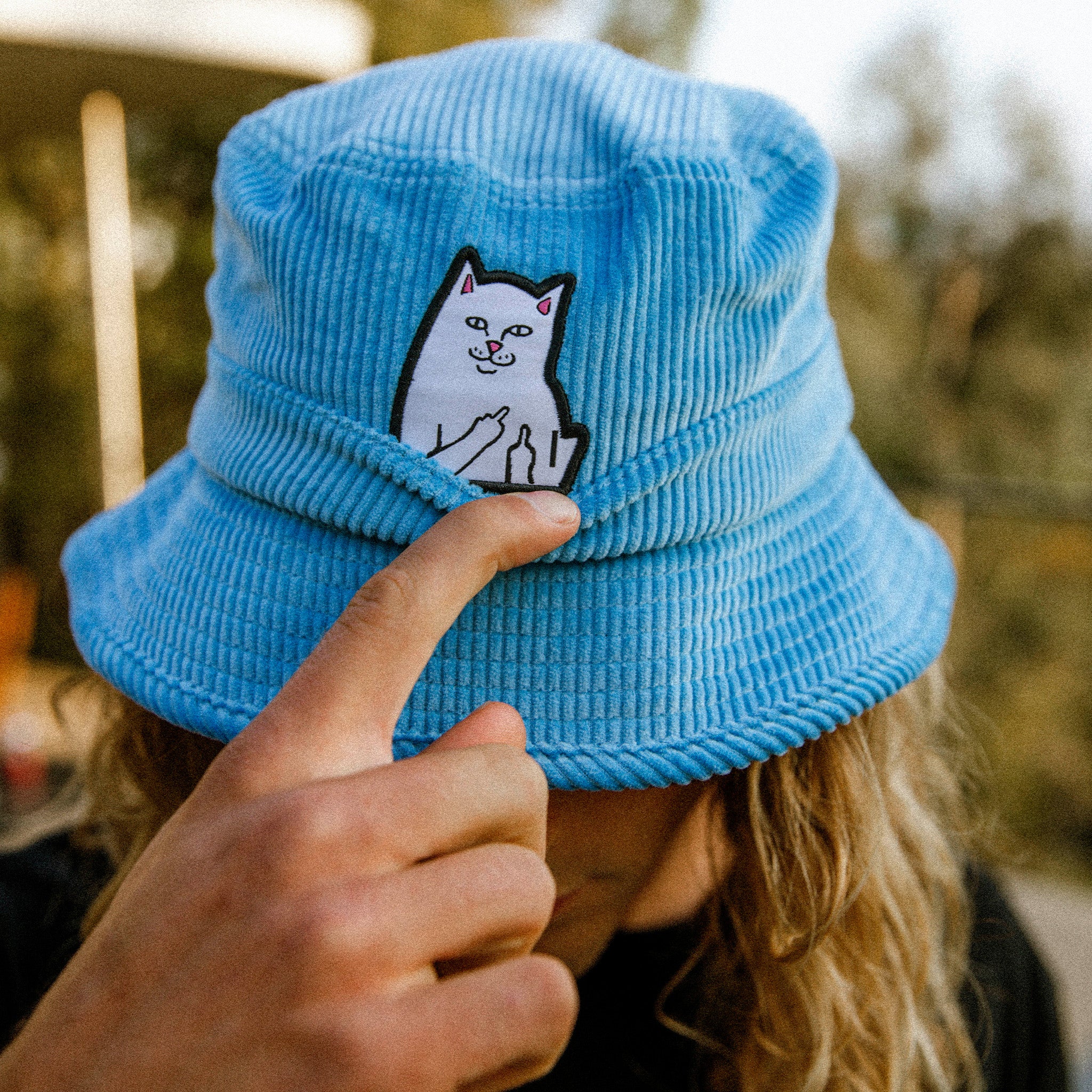 Lord Nermal Corduroy Bucket Hat (Light Blue) - Image 2