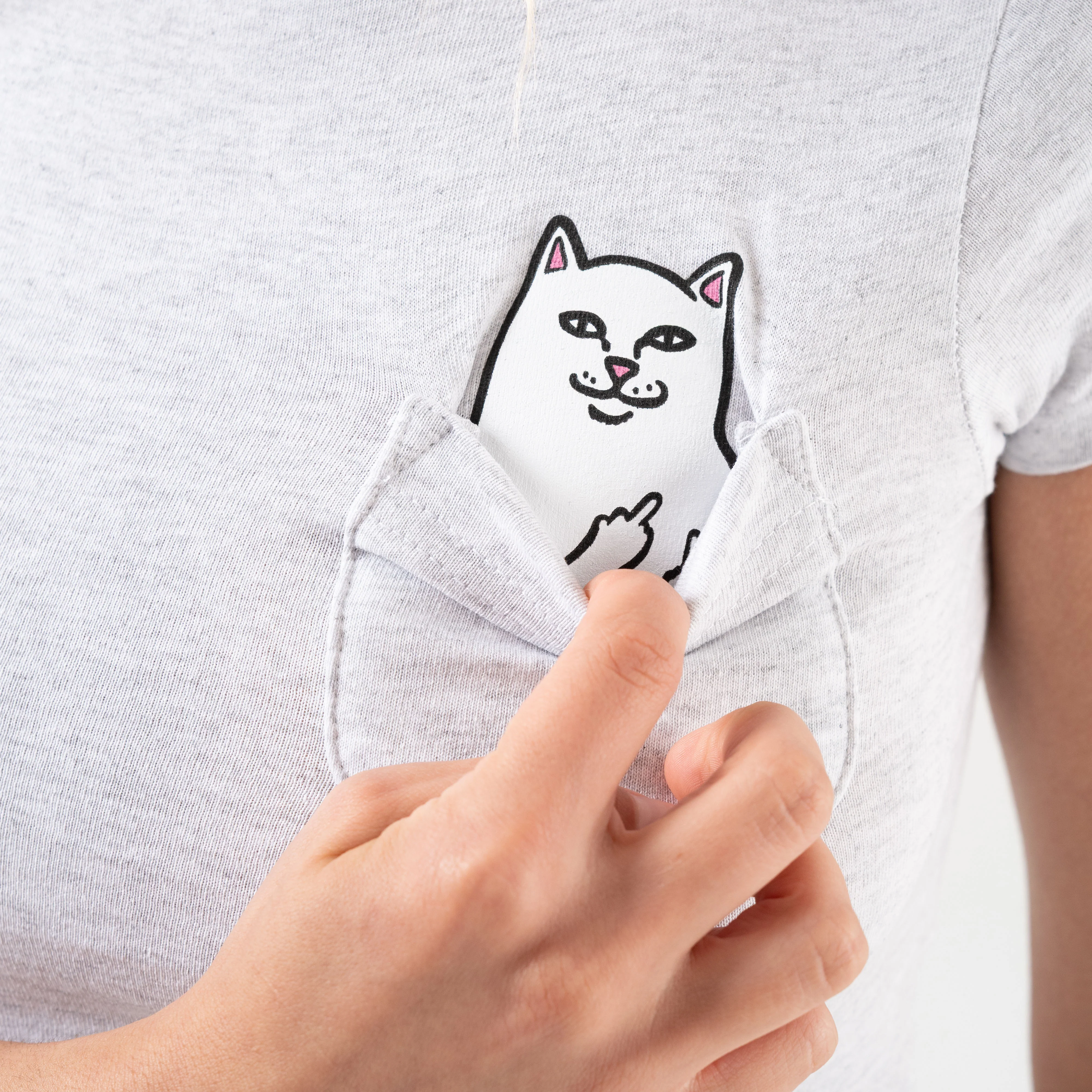Lord Nermal Cropped Baby Pocket Tee (Ash Heather) - Image 3