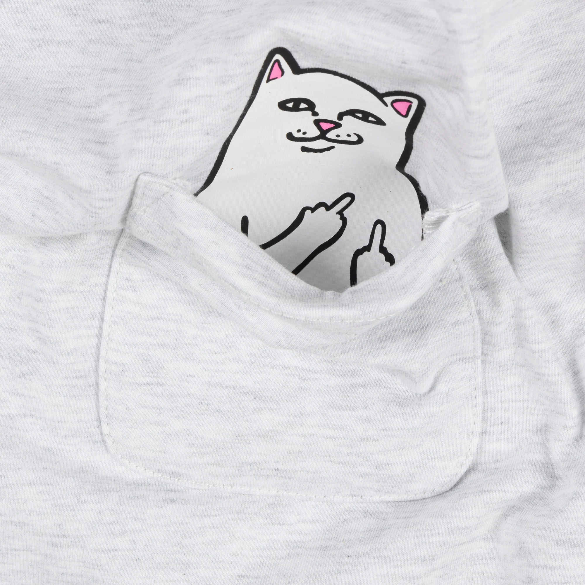 Lord Nermal Cropped Baby Pocket Tee (Ash Heather) - Image 4