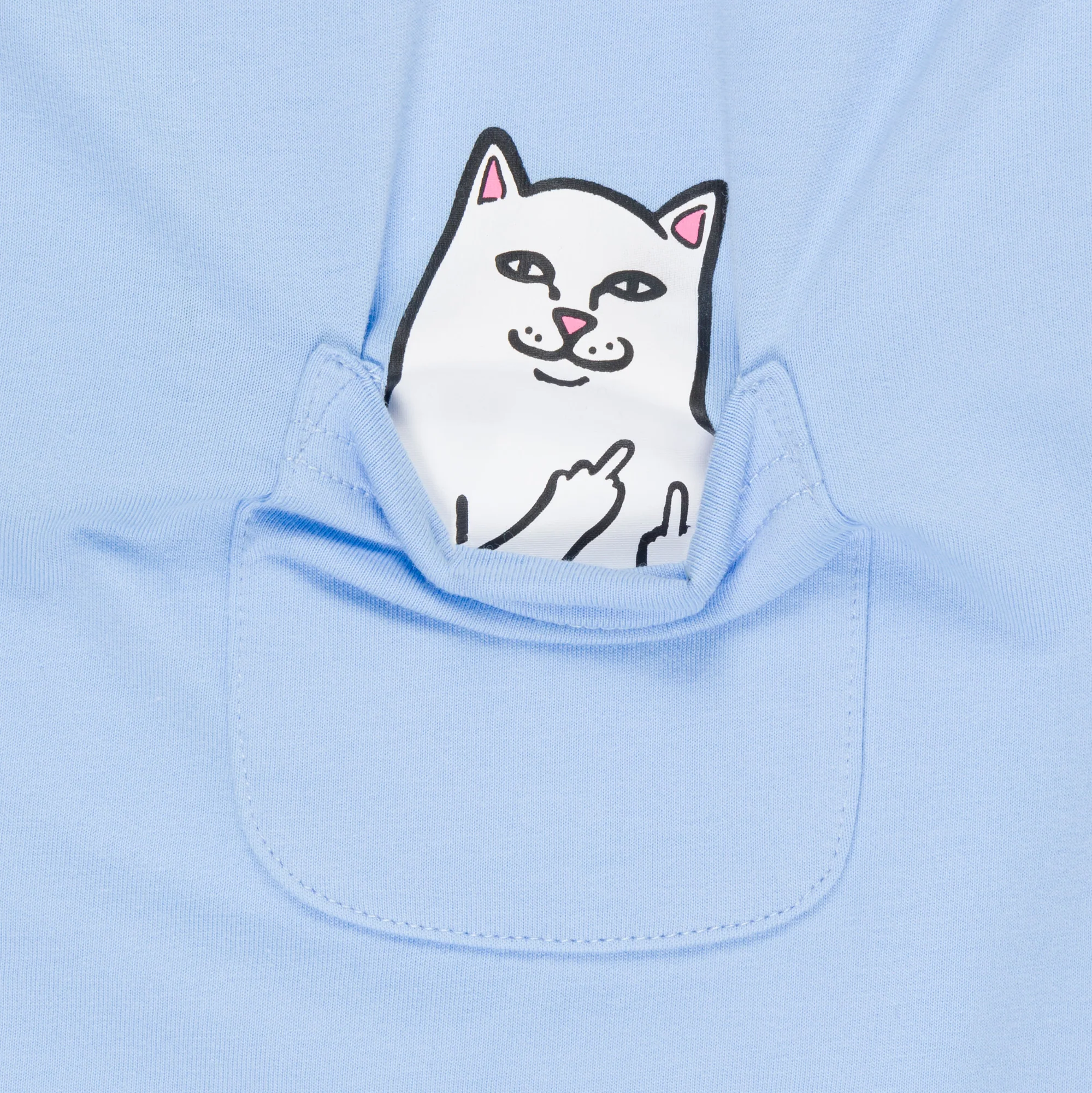 Lord Nermal Cropped Baby Pocket Tee (Light Blue) - Image 2