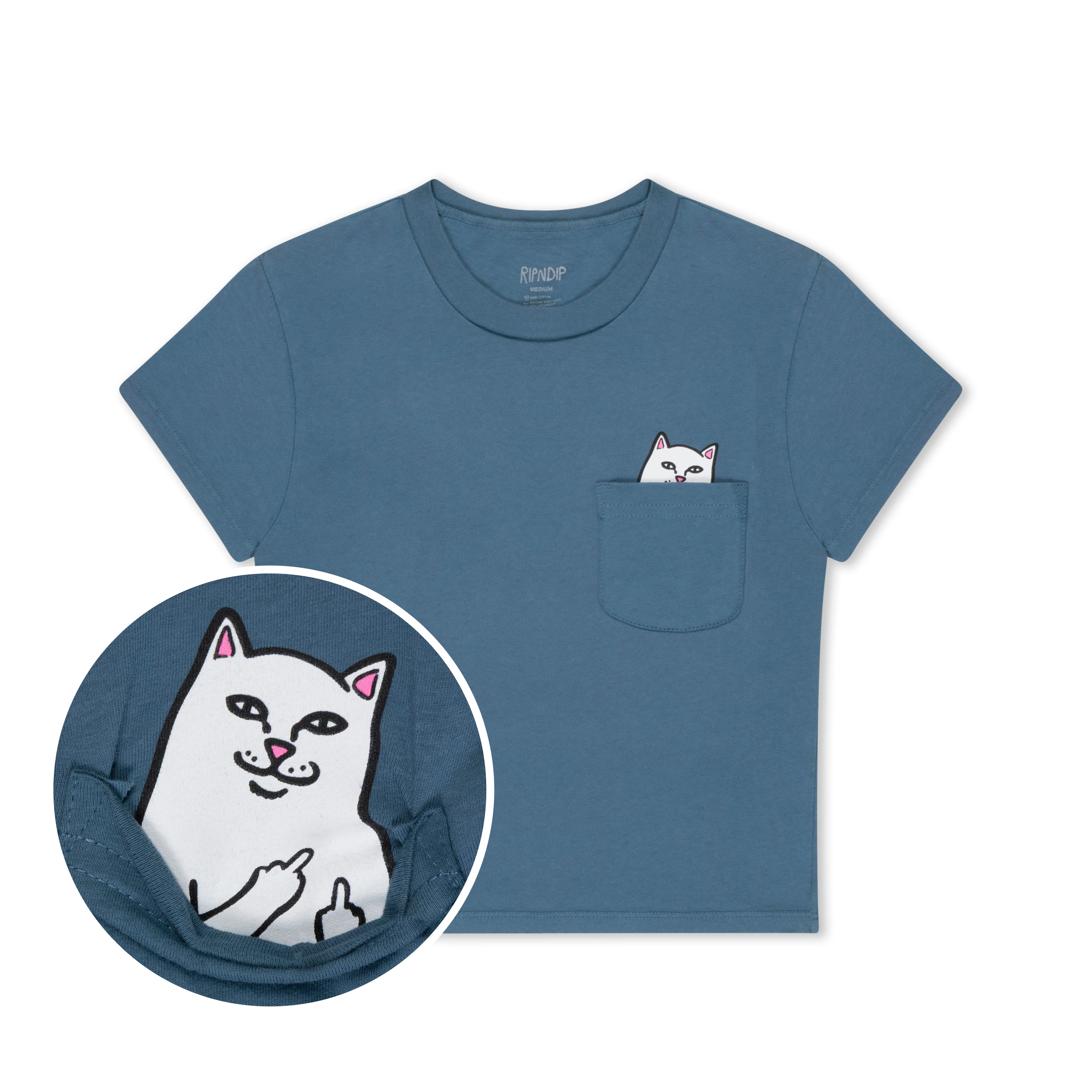 Lord Nermal Cropped Baby Pocket Tee (Slate)