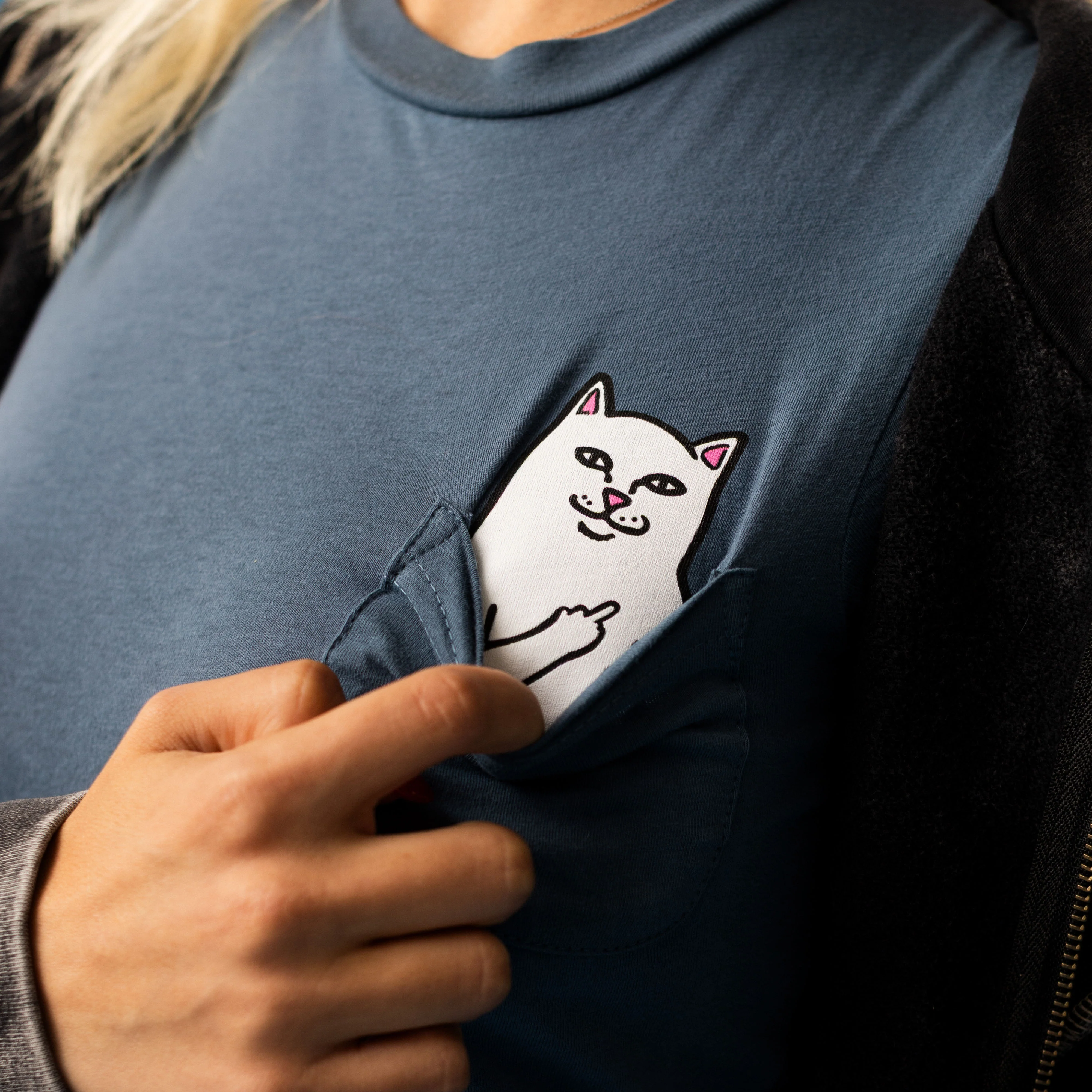 Lord Nermal Cropped Baby Pocket Tee (Slate) - Image 2
