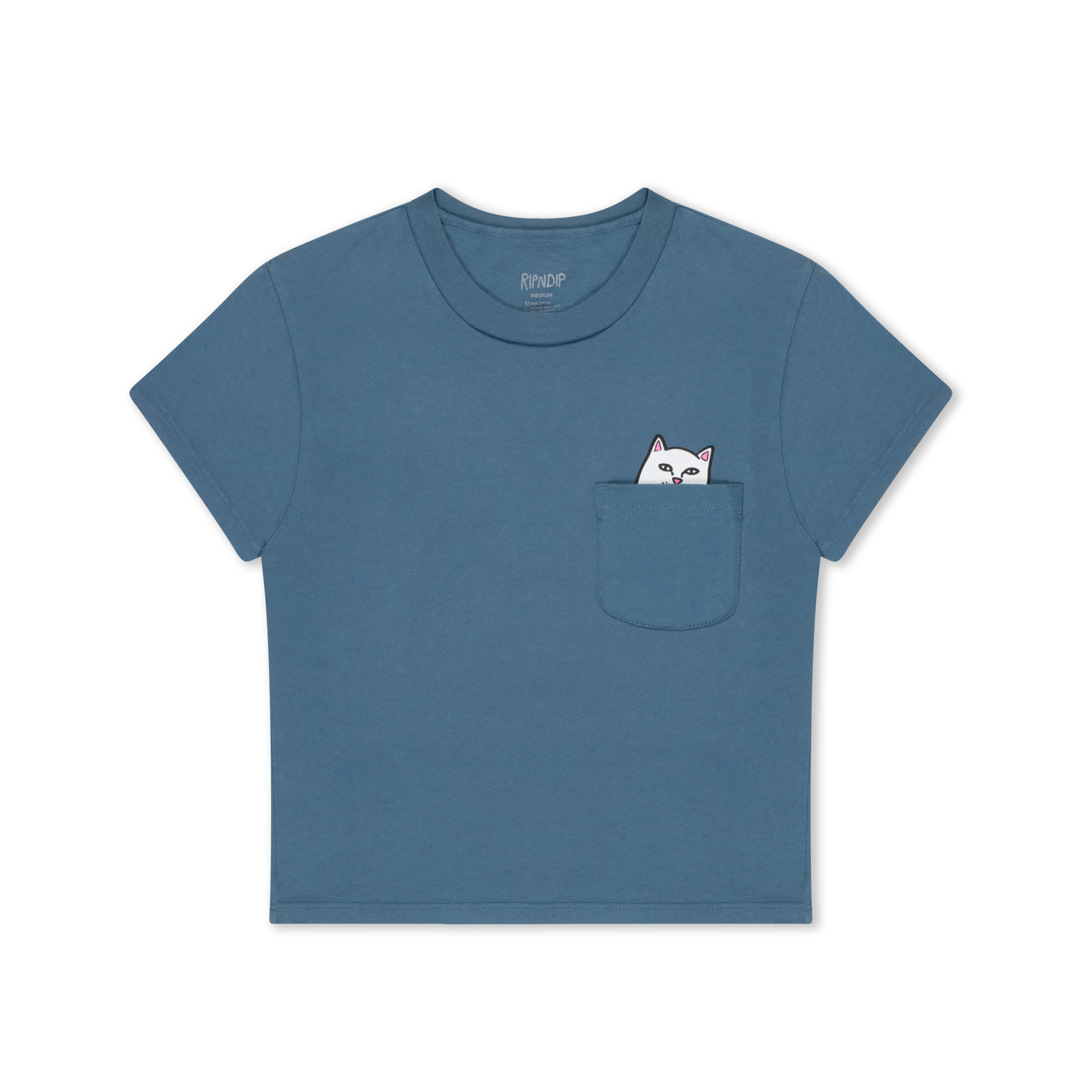 Lord Nermal Cropped Baby Pocket Tee (Slate) - Image 4