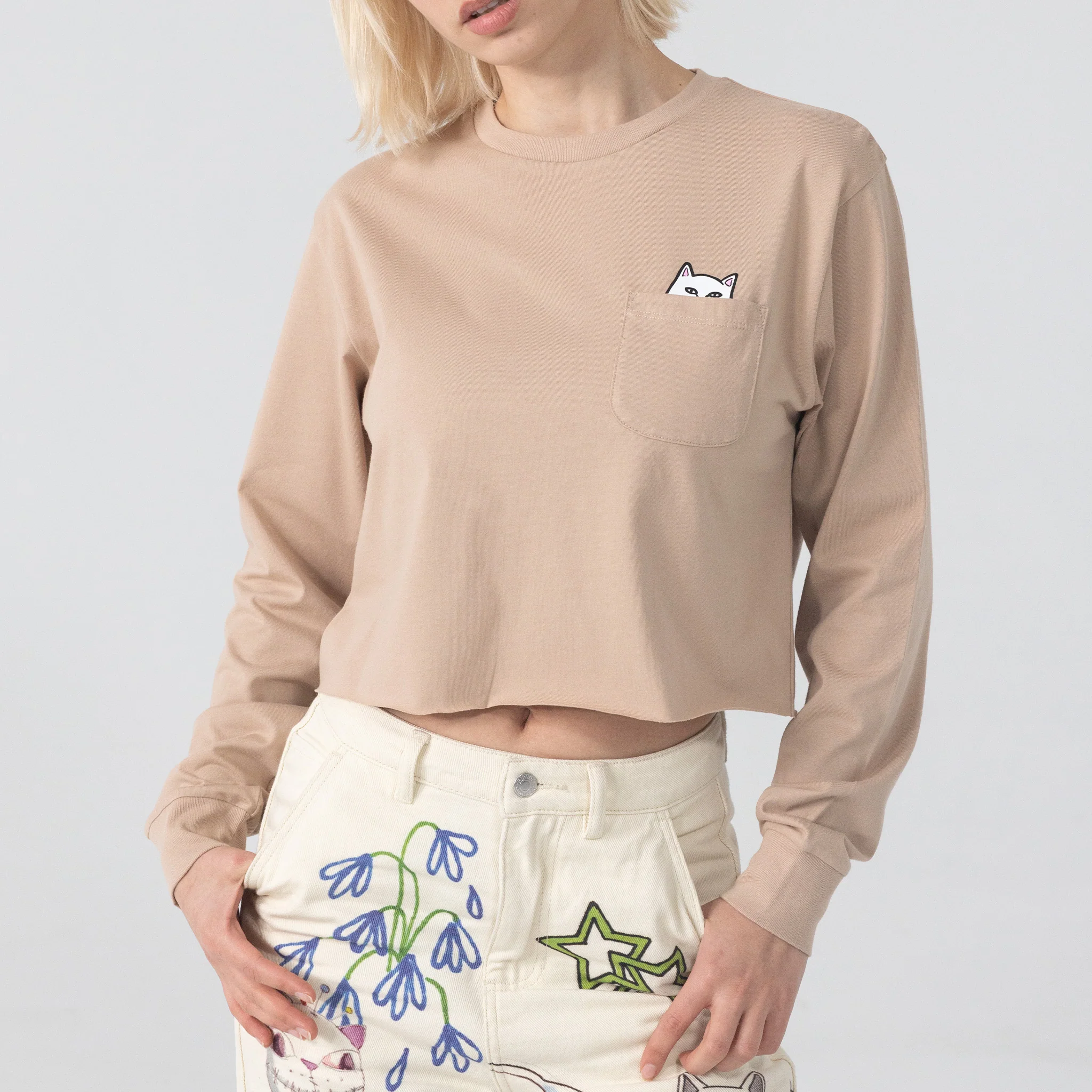 Lord Nermal Cropped Long Sleeve (Almond) - Image 2