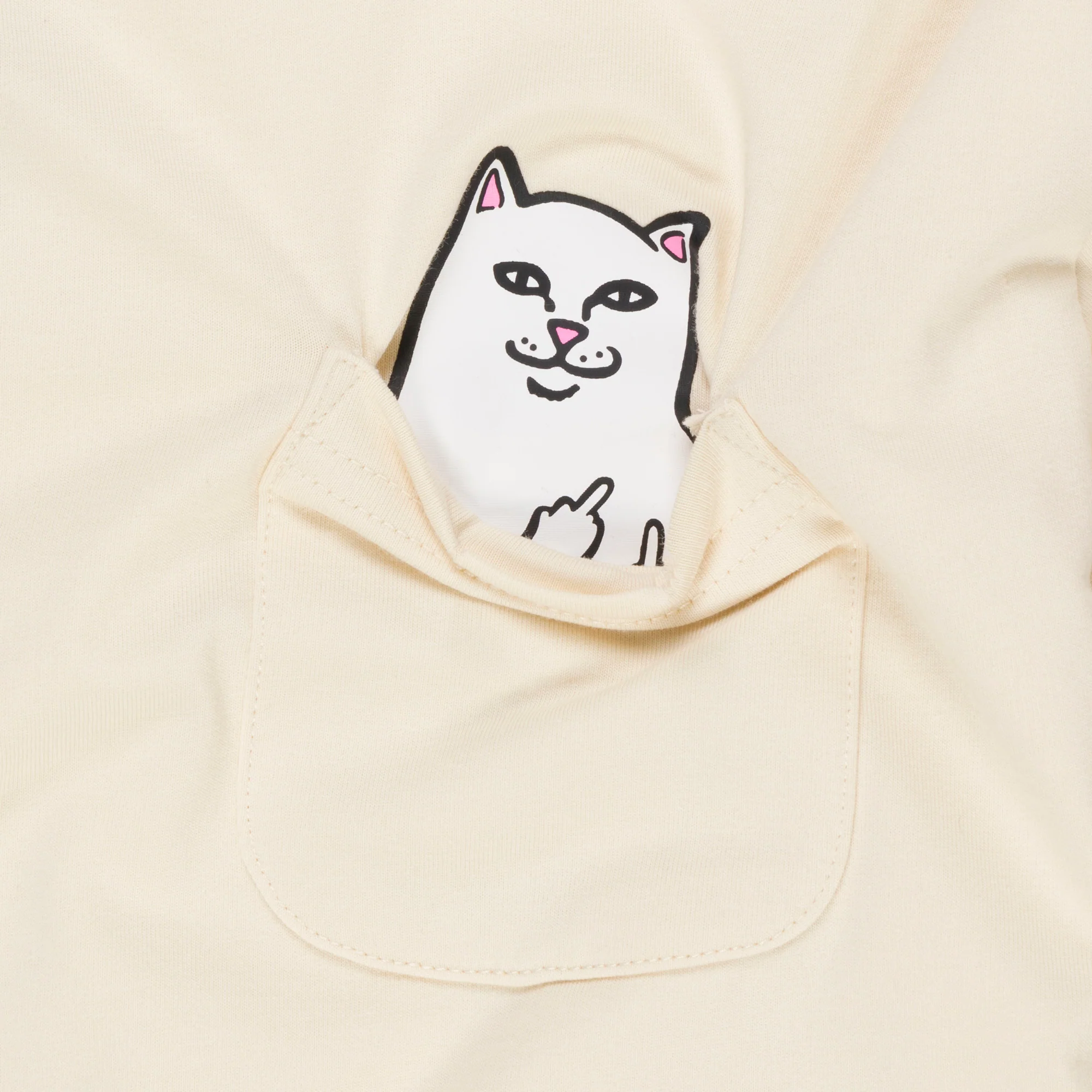 Lord Nermal Cropped Long Sleeve Pocket Tee (Natural) - Image 2