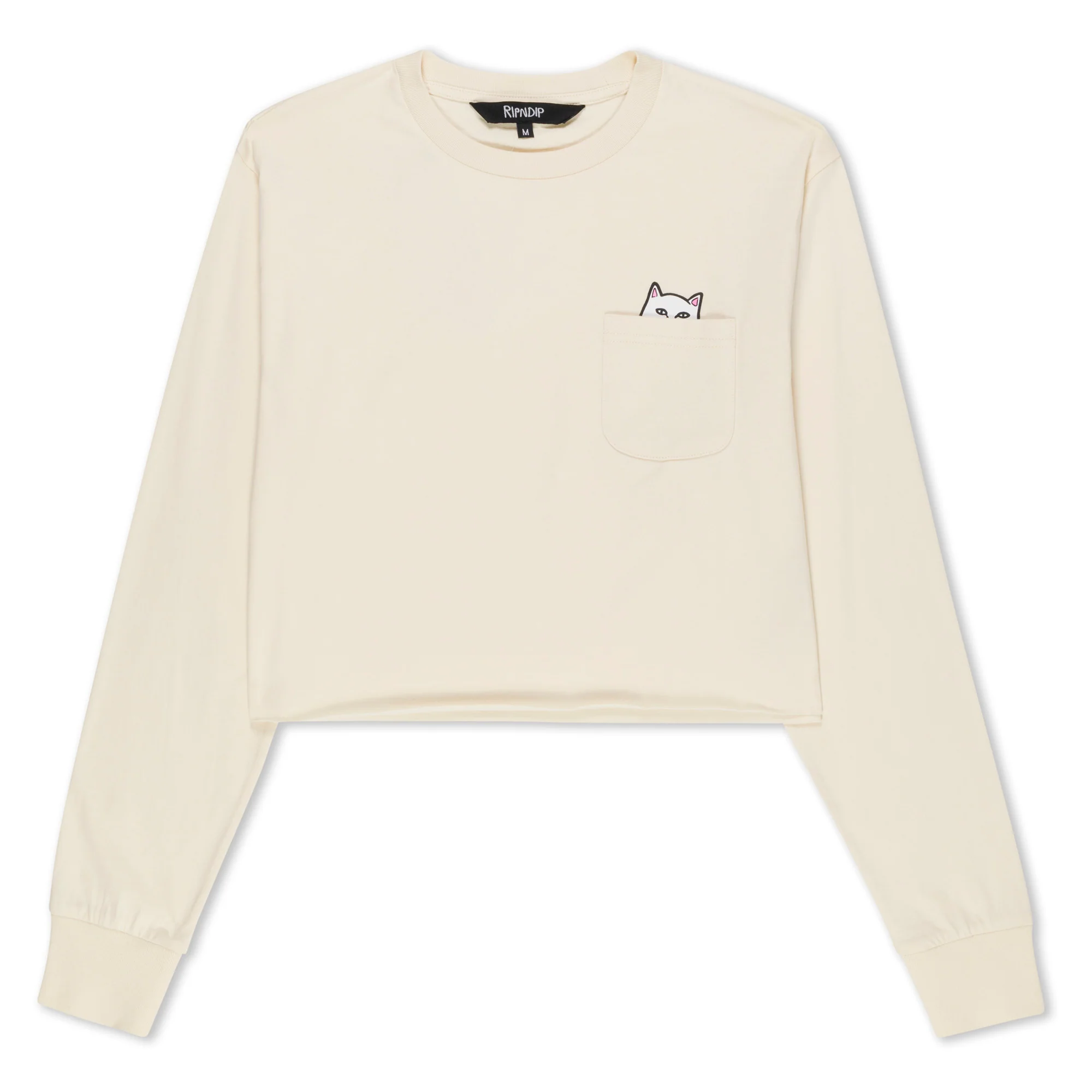 Lord Nermal Cropped Long Sleeve Pocket Tee (Natural) - Image 3