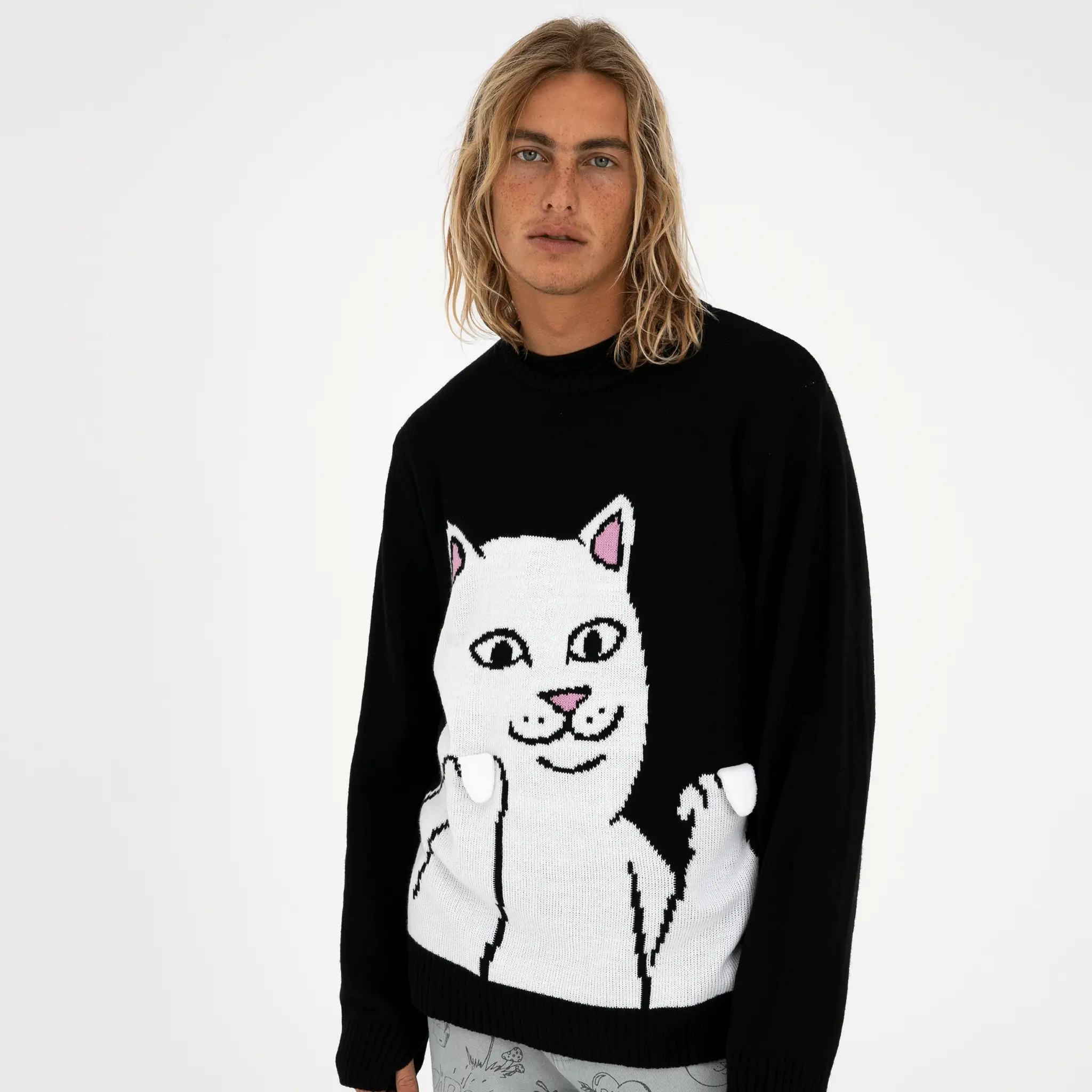 Lord Nermal Flippy Knitty Sweater (Black) - Image 2