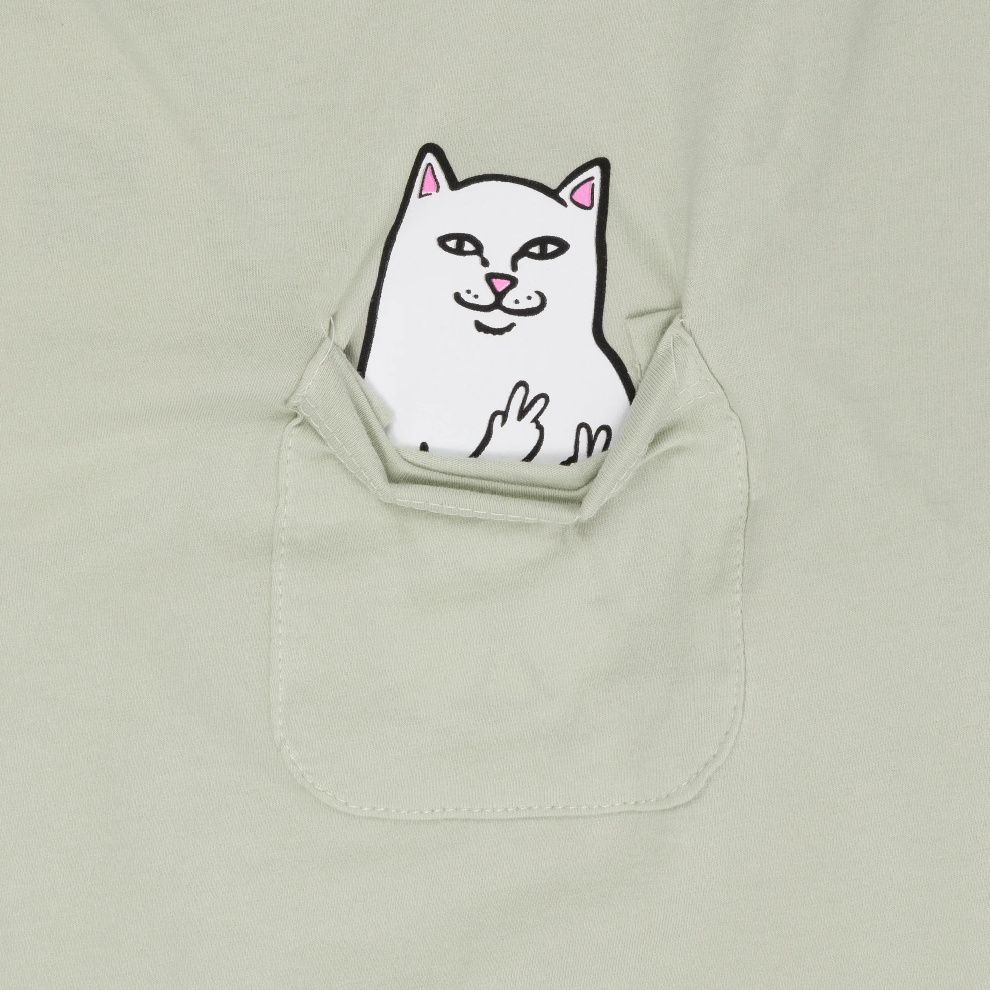 Lord Nermal Peace Cropped Pocket Tee (Sage) - Image 4