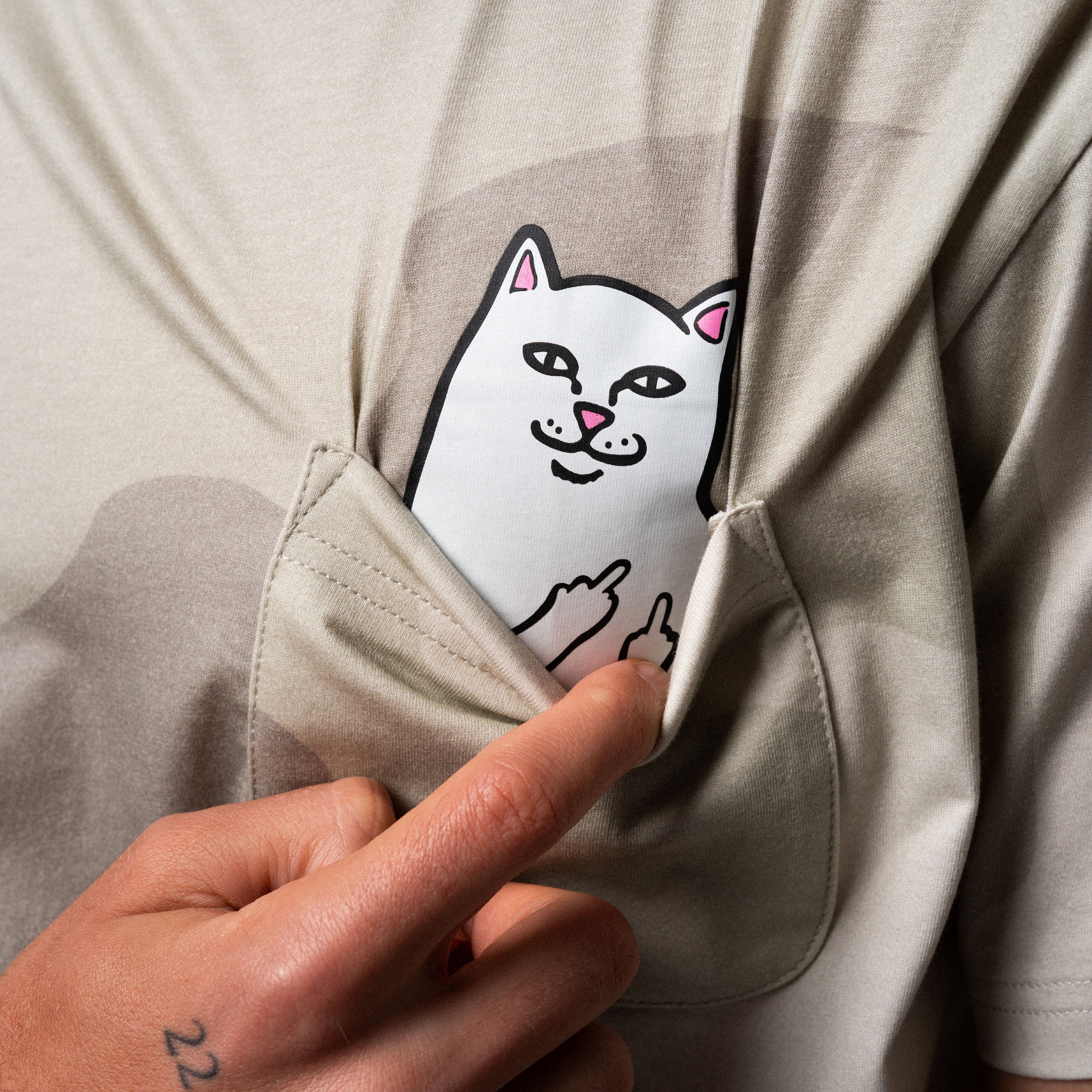 Lord Nermal Pocket Tee (Bone Graffiti Camo) - Image 2