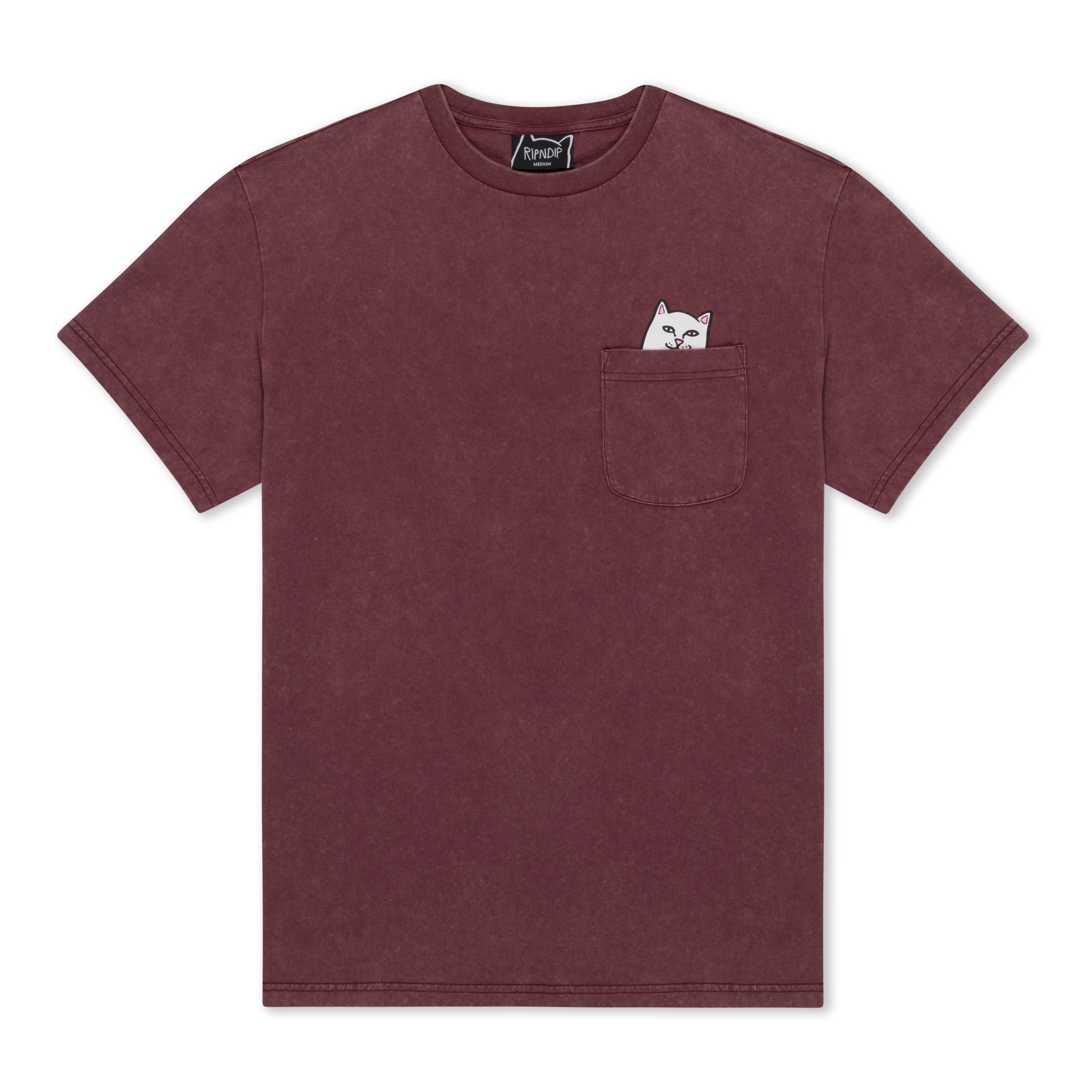 Lord Nermal Pocket Tee (Burgundy Vintage Wash) - Image 4