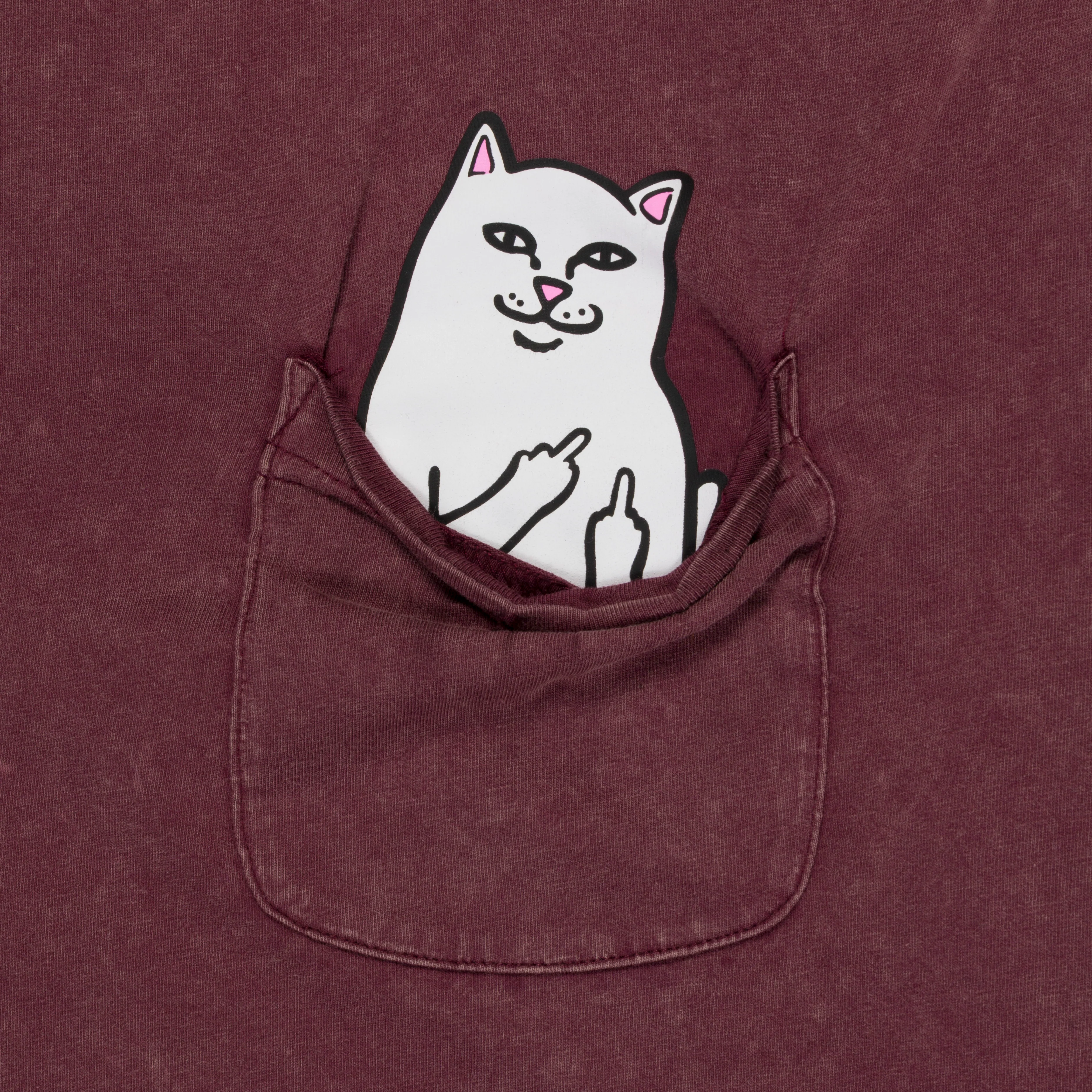 Lord Nermal Pocket Tee (Burgundy Vintage Wash) - Image 5