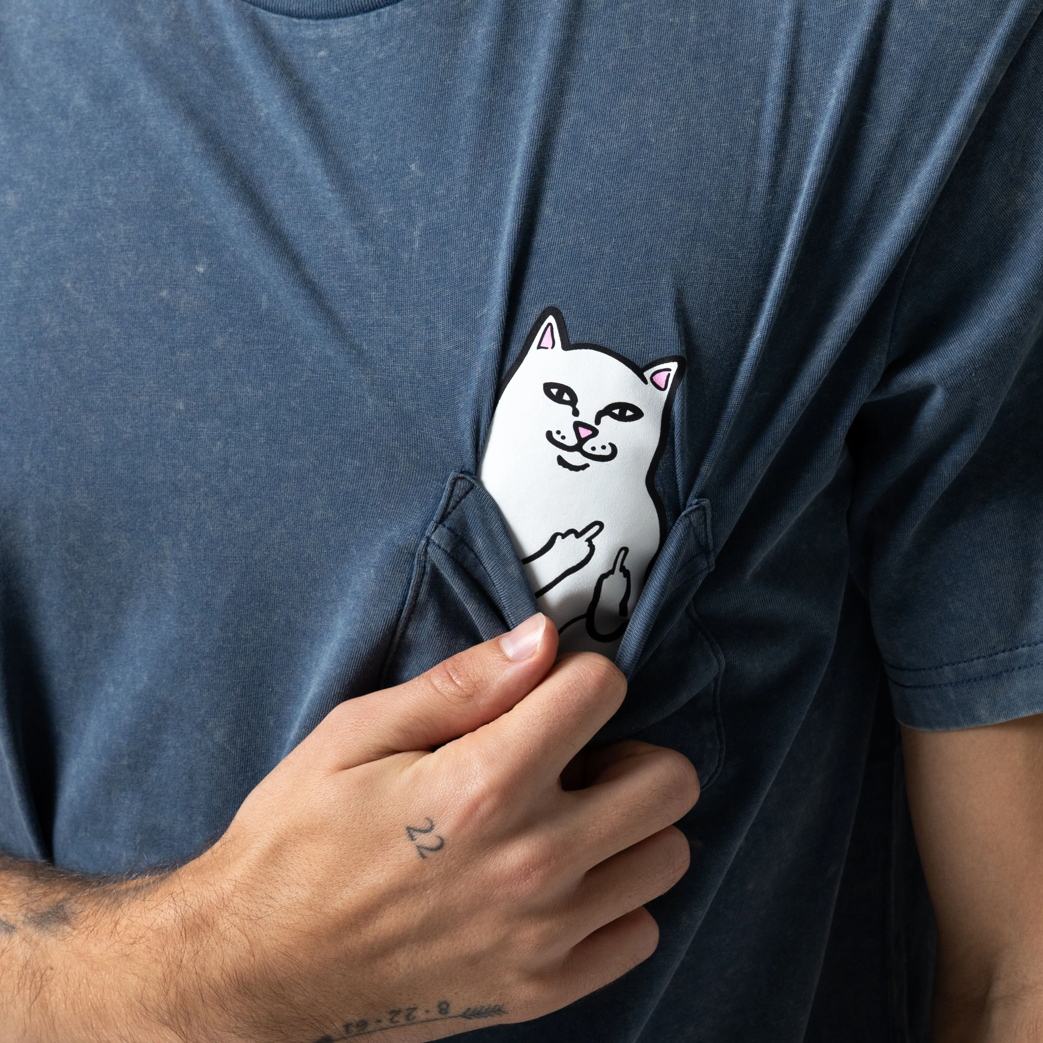 Lord Nermal Pocket Tee (Dark Slate Vintage Wash) - Image 3