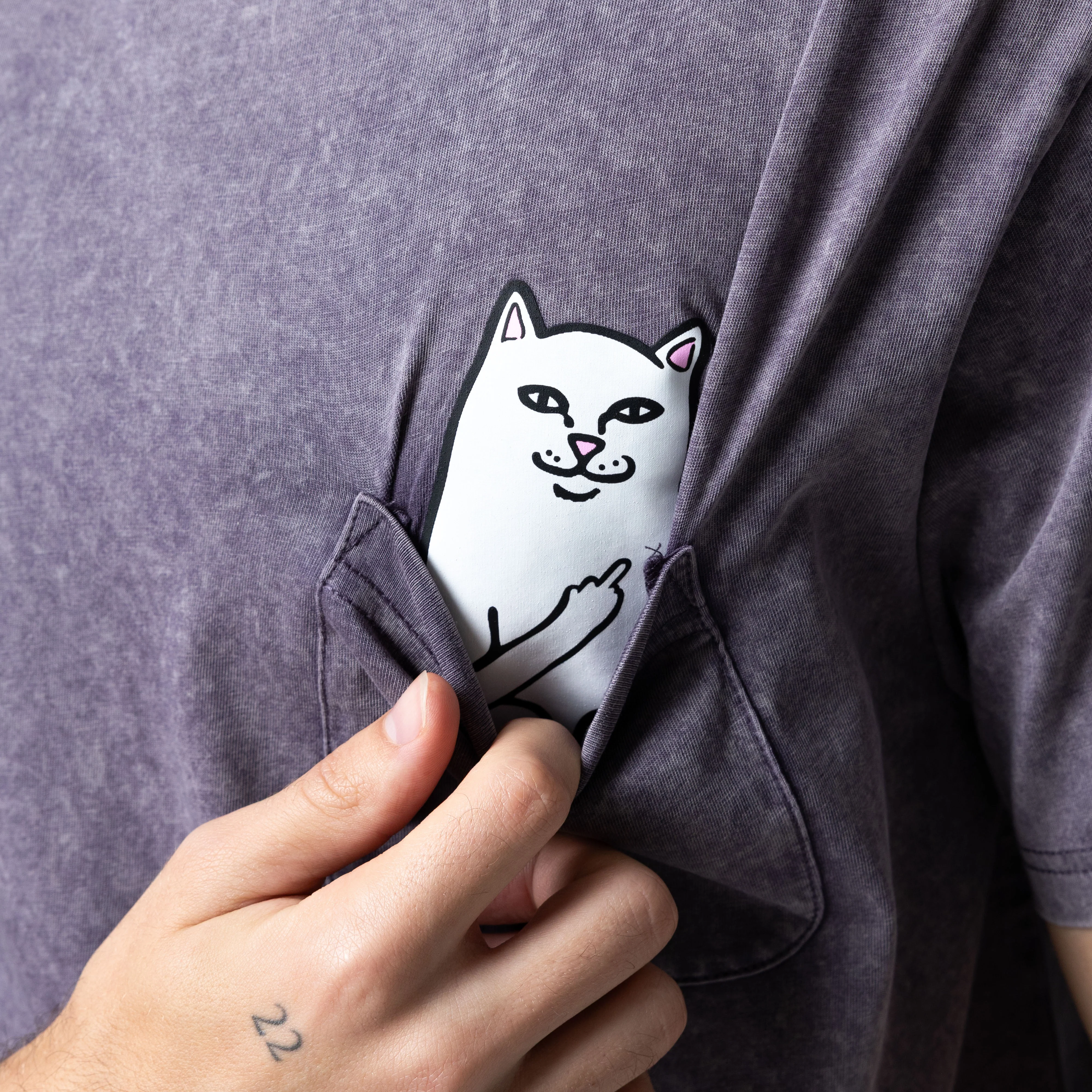 Lord Nermal Pocket Tee (Grape Vintage Wash) - Image 2