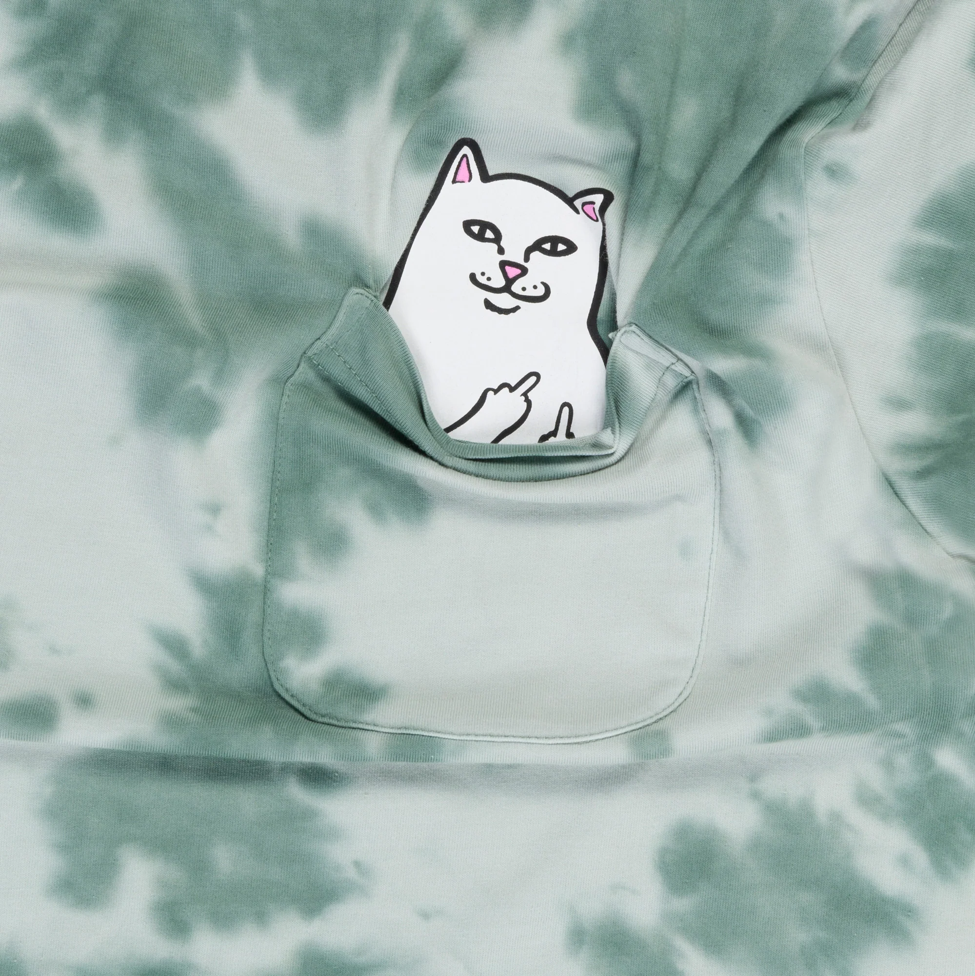 Lord Nermal Pocket Tee (Olive Green Tie Dye) - Image 2