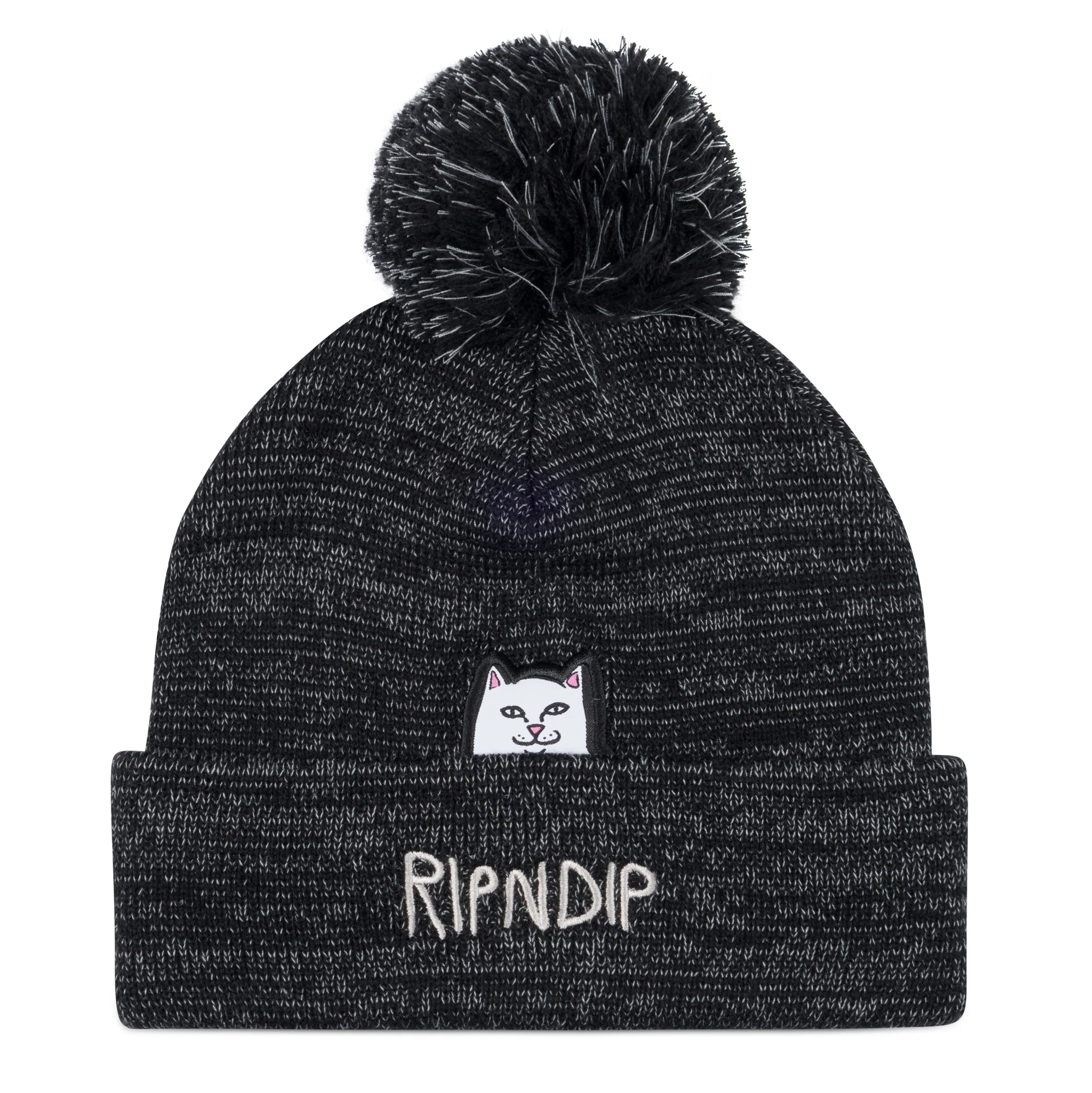 Lord Nermal Pom Beanie (Black/Charcoal)
