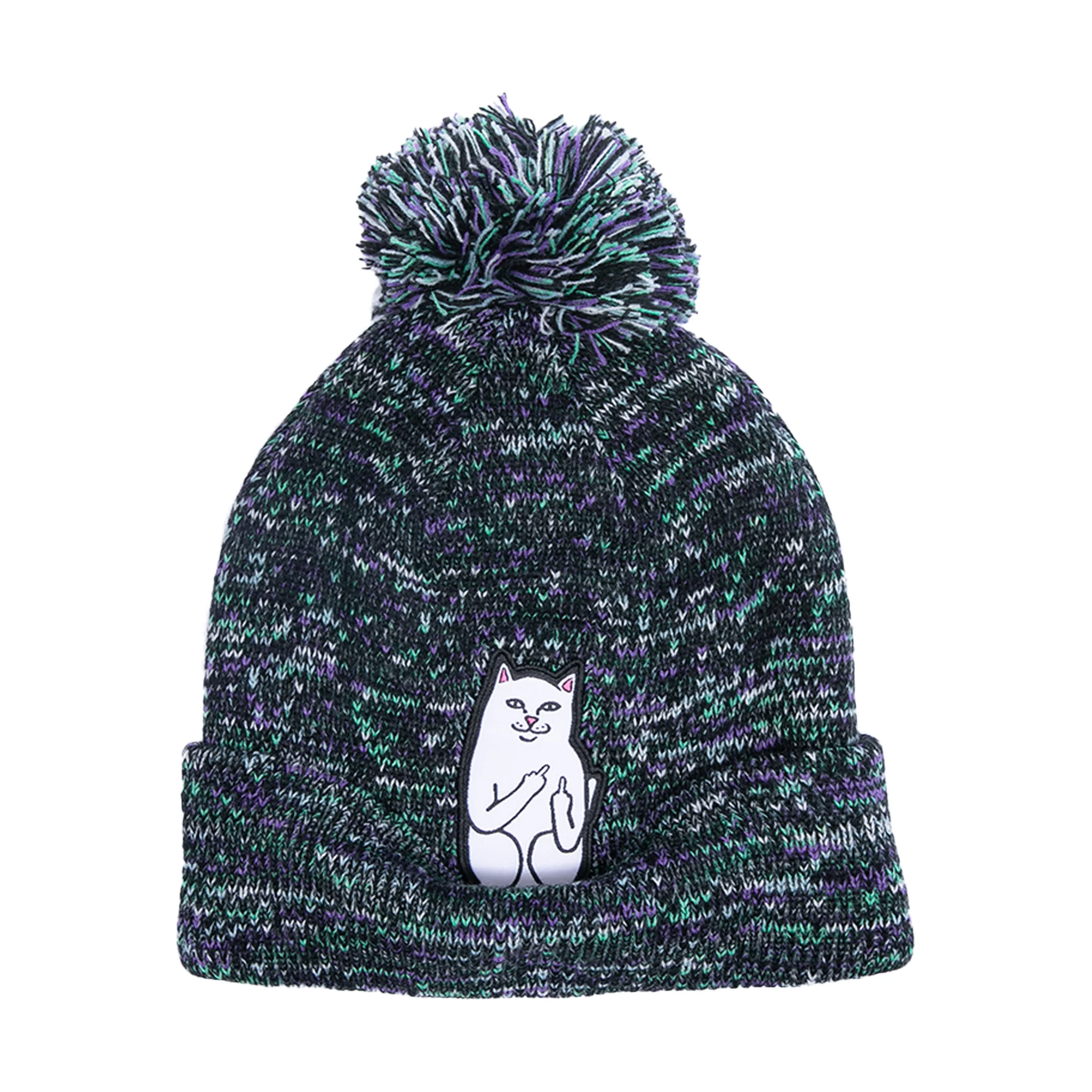 Lord Nermal Pom Beanie (Black/Sage/Pine) - Image 2