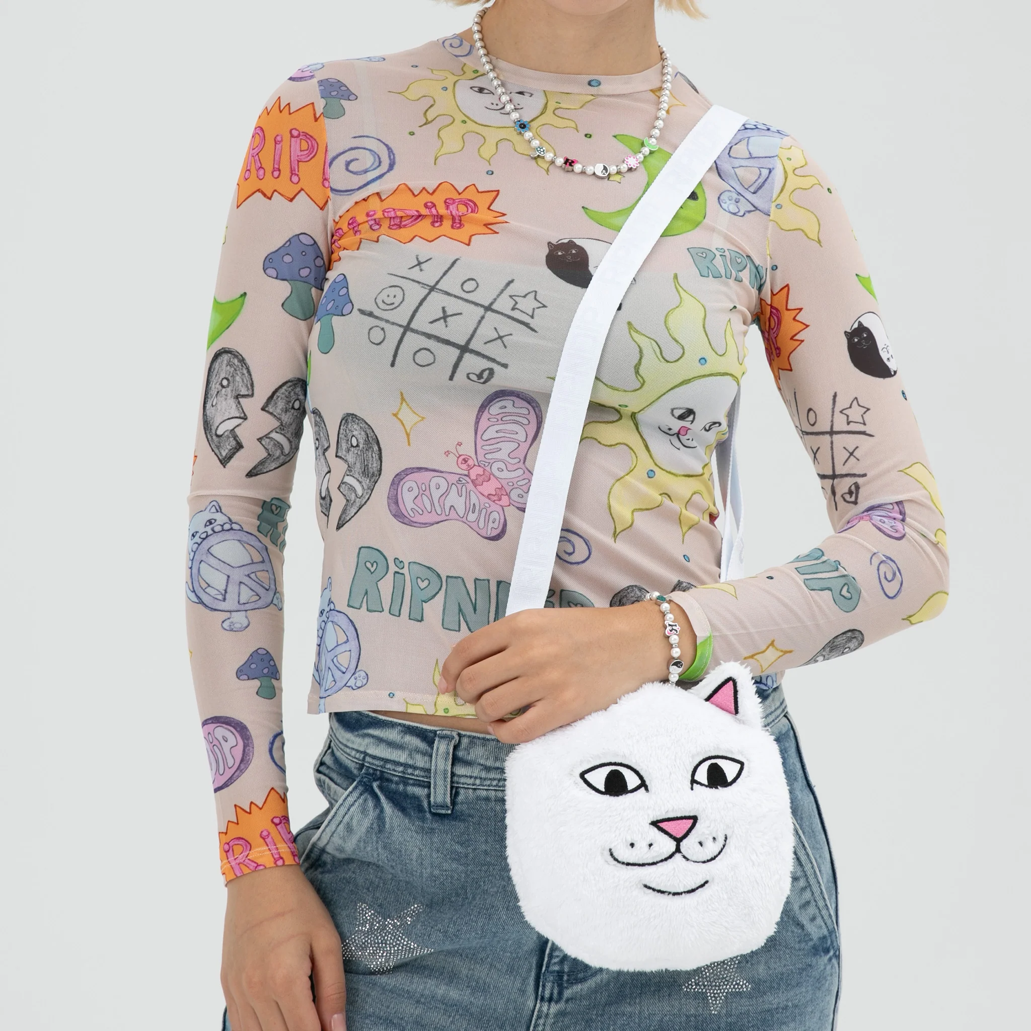Lord Nermal Sherpa Crossbody Bag (White) - Image 2