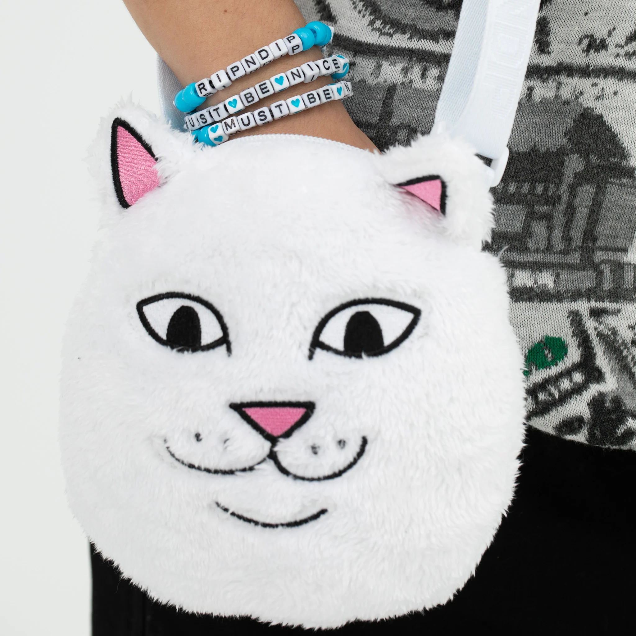 Lord Nermal Sherpa Crossbody Bag (White) - Image 4