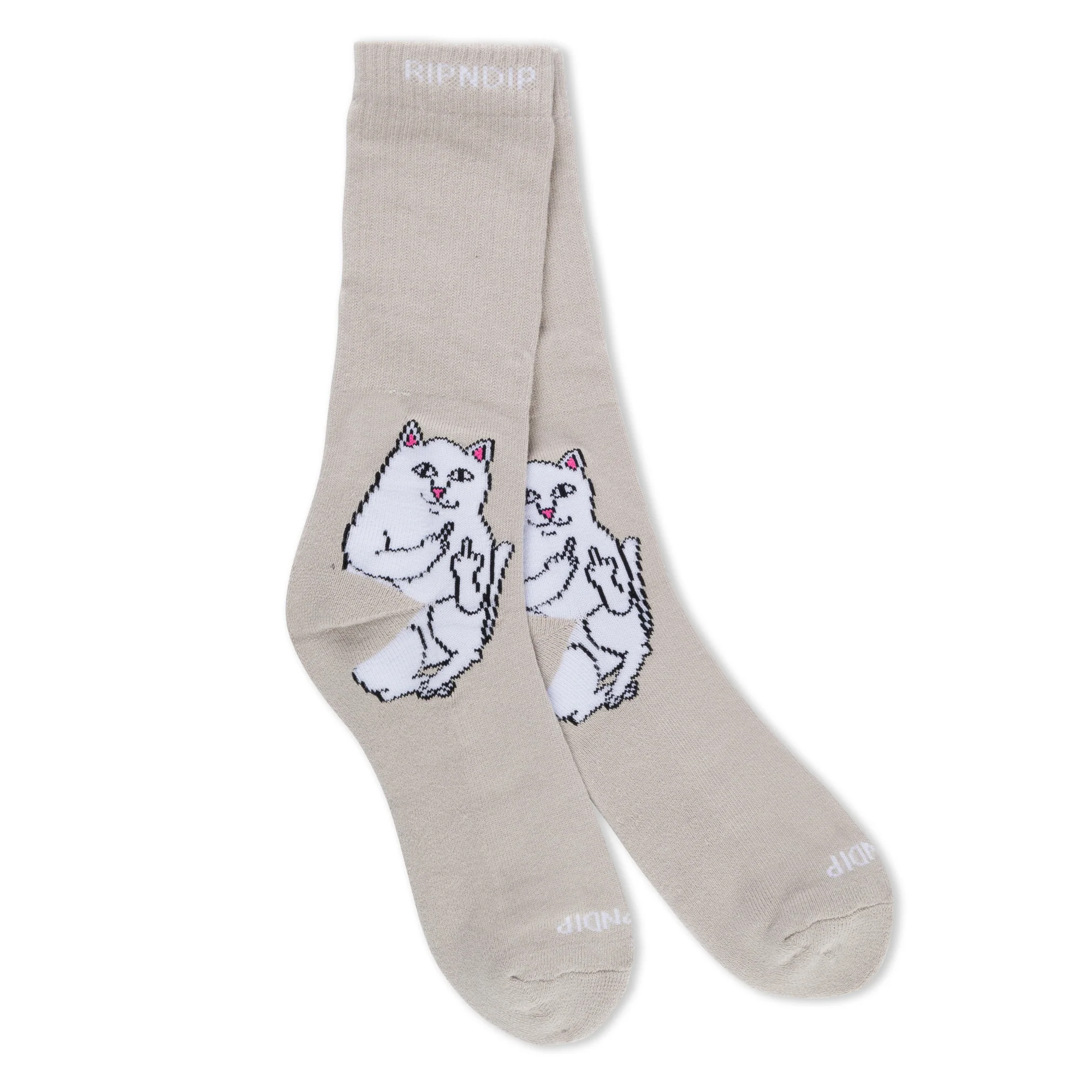 Lord Nermal Socks (Oatmeal Heather) - Image 2
