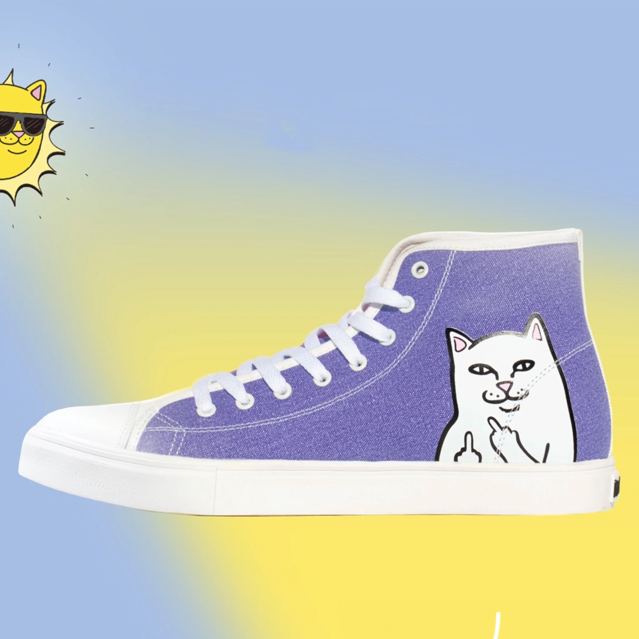 Lord Nermal UV Activated High Tops (Blue/Fuschia) - Image 3