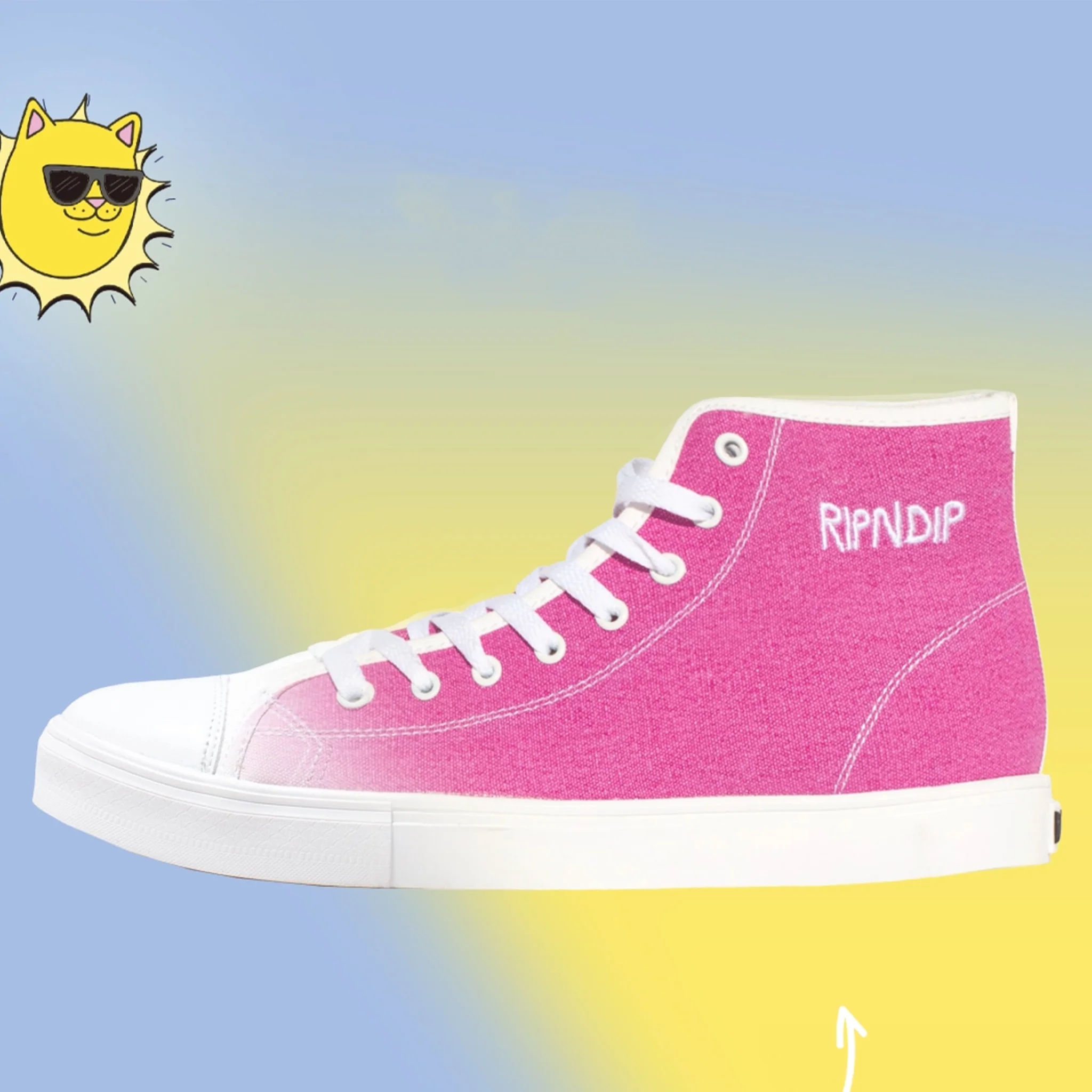 Lord Nermal UV Activated High Tops (Blue/Fuschia) - Image 4