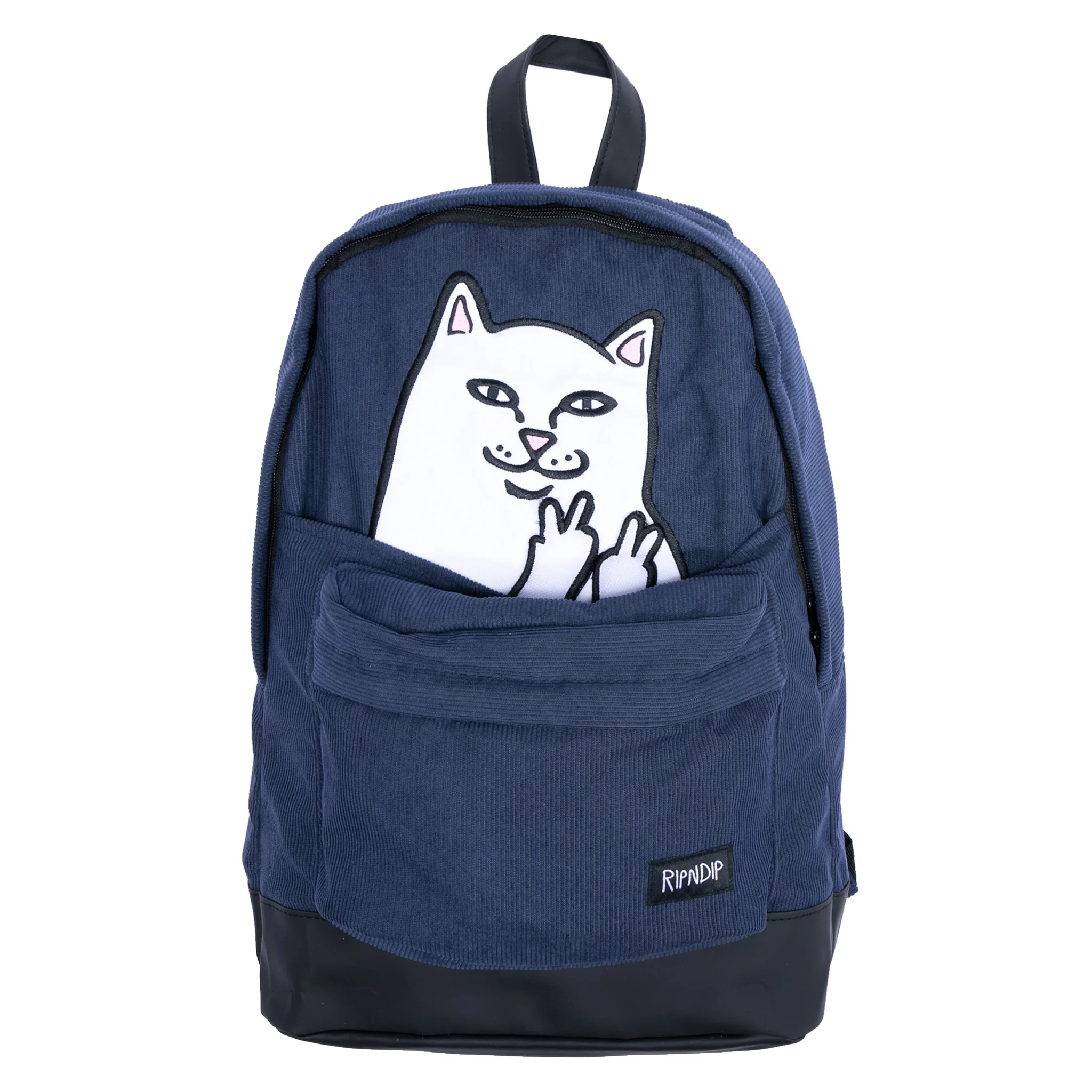 Lord Nermal Velcro Hands Corduroy Backpack (Navy) - Image 5