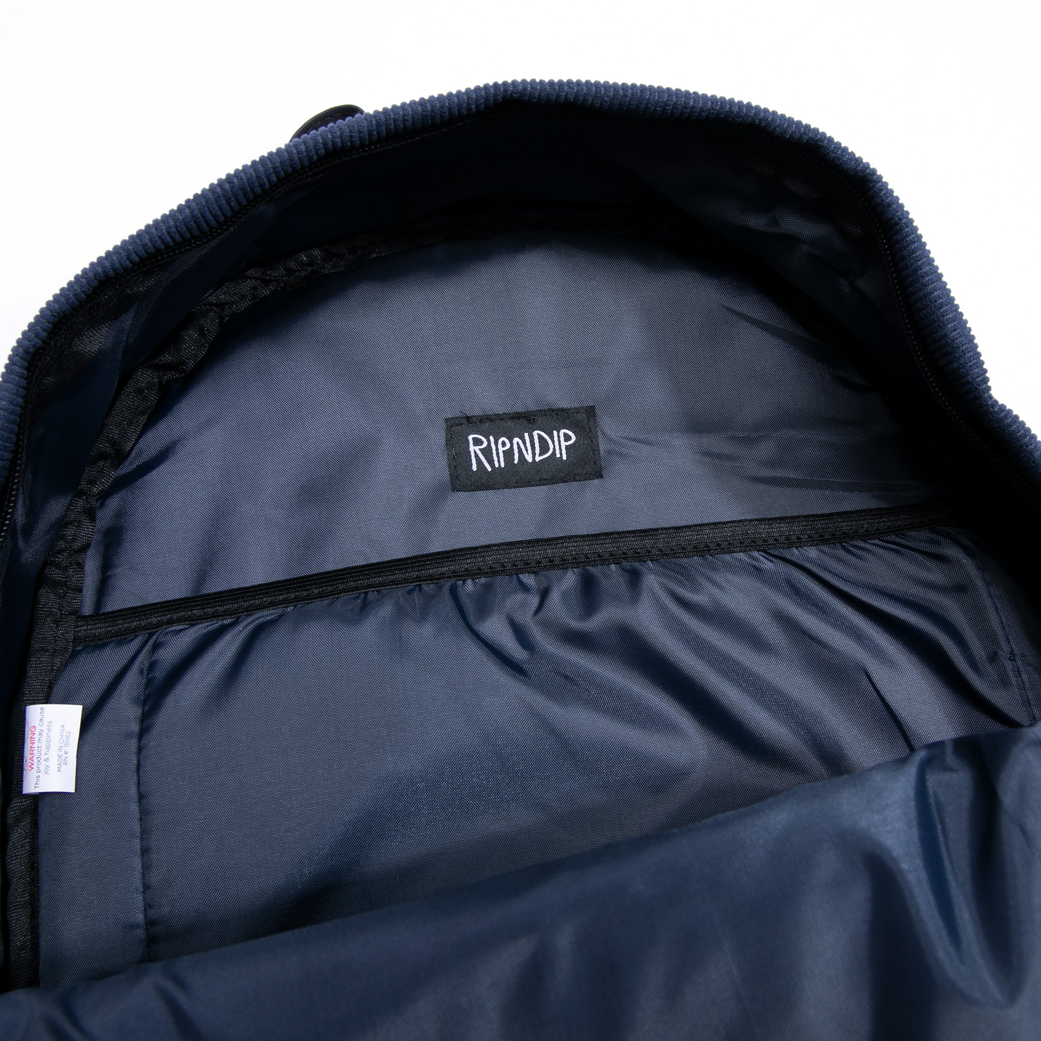 Lord Nermal Velcro Hands Corduroy Backpack (Navy) - Image 7