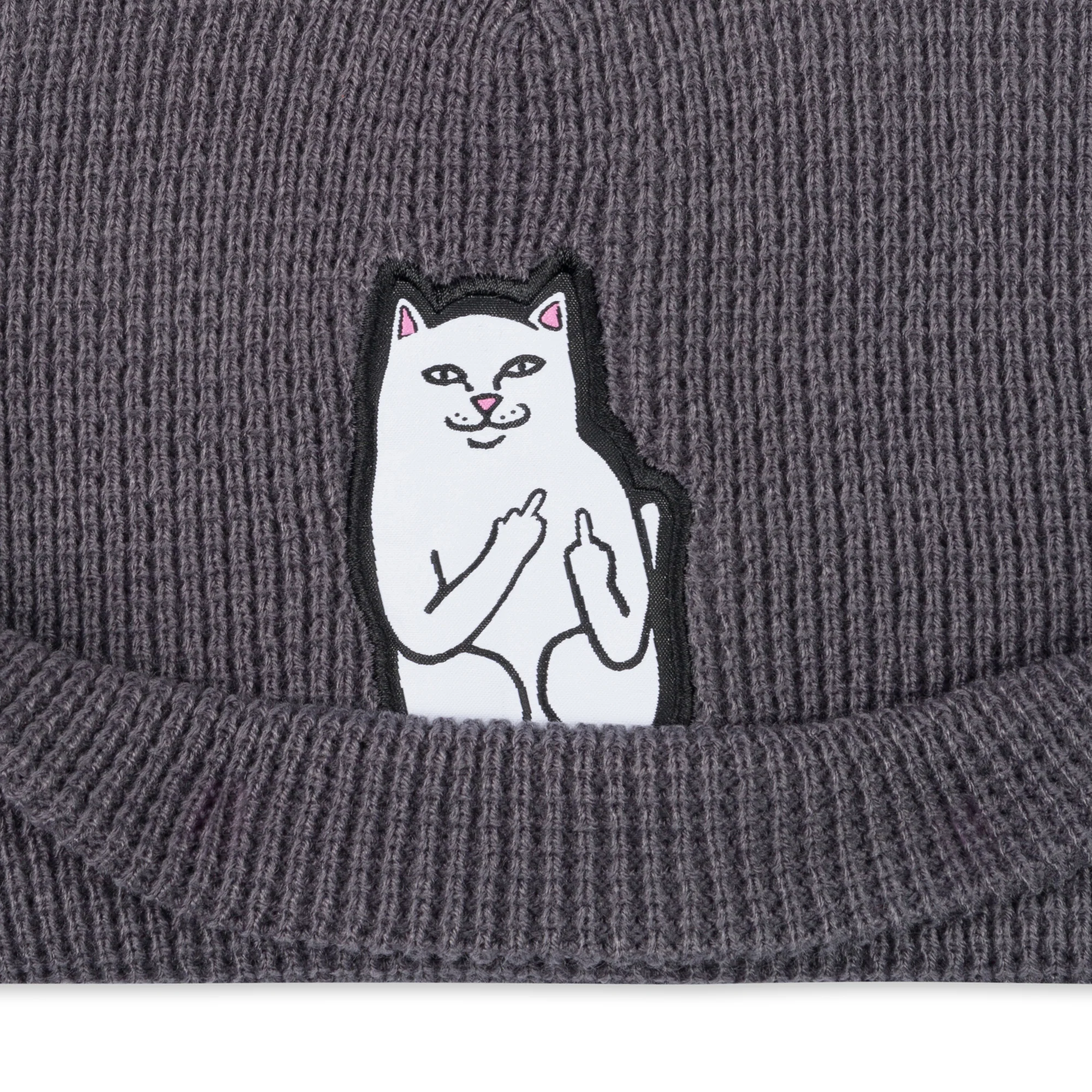 Lord Nermal Waffle Knit Beanie (Charcoal) - Image 3