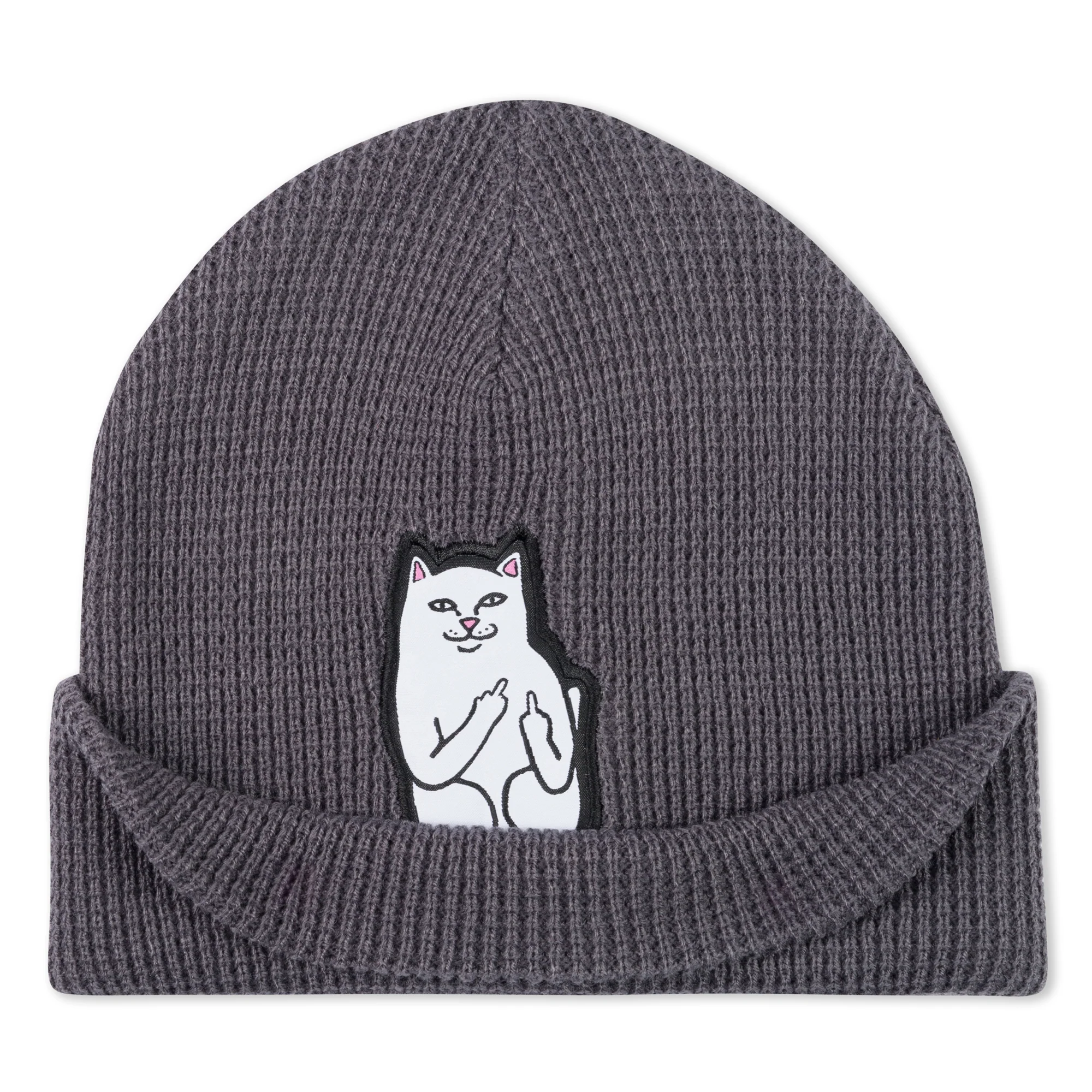 Lord Nermal Waffle Knit Beanie (Charcoal) - Image 4
