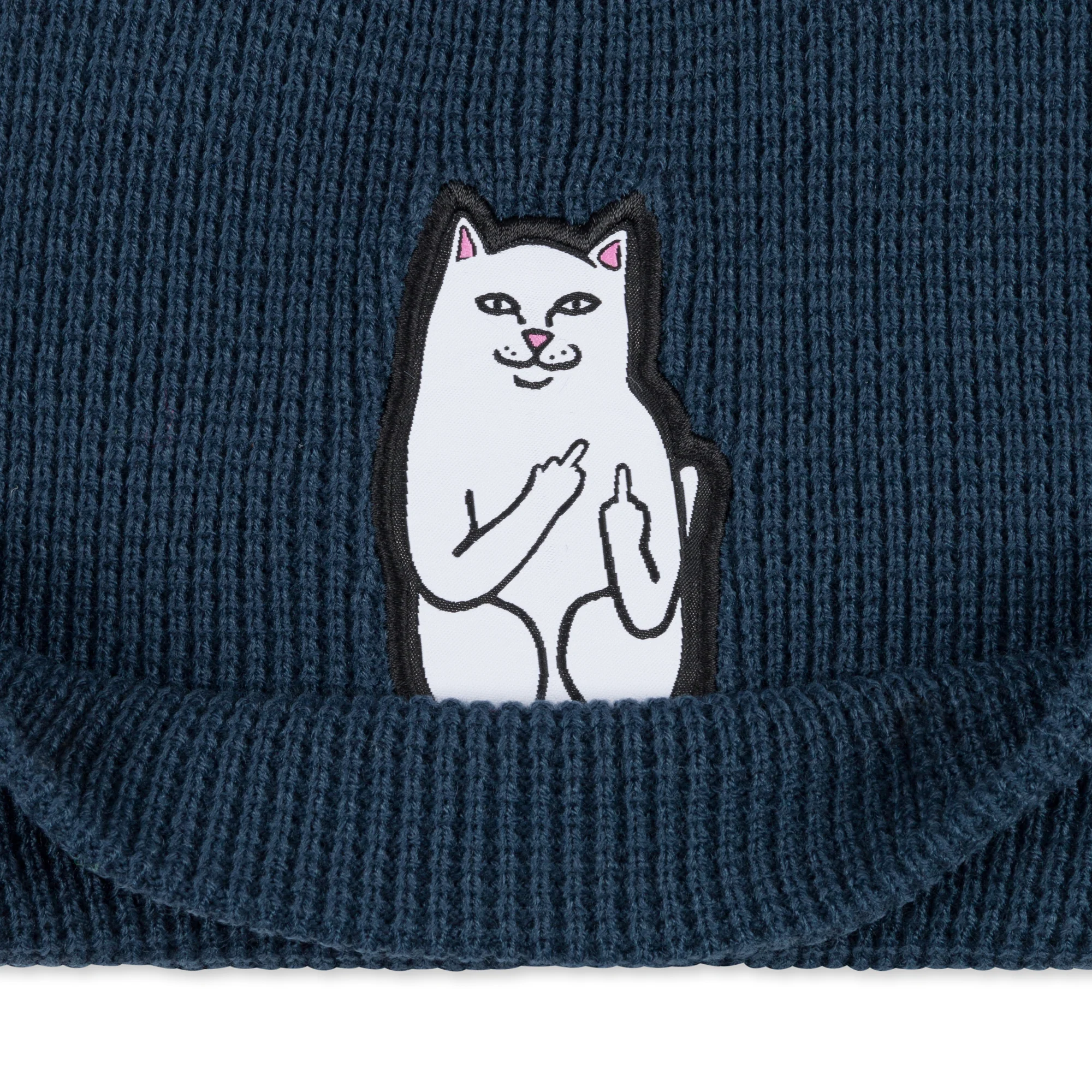 Lord Nermal Waffle Knit Beanie (Navy) - Image 3